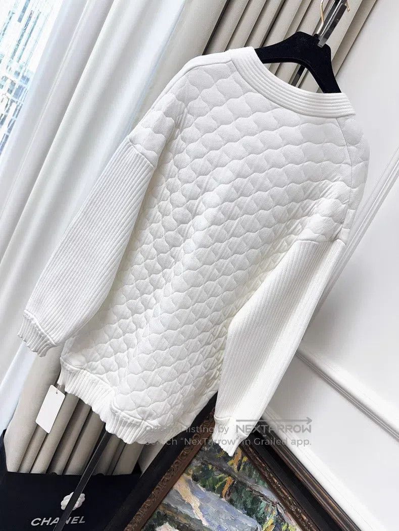 Fendi Fendi White Diamond Pattern Printed Oversized Knitted Jack Size XS / US 0-2 / IT 36-38 - 2 Thumbnail