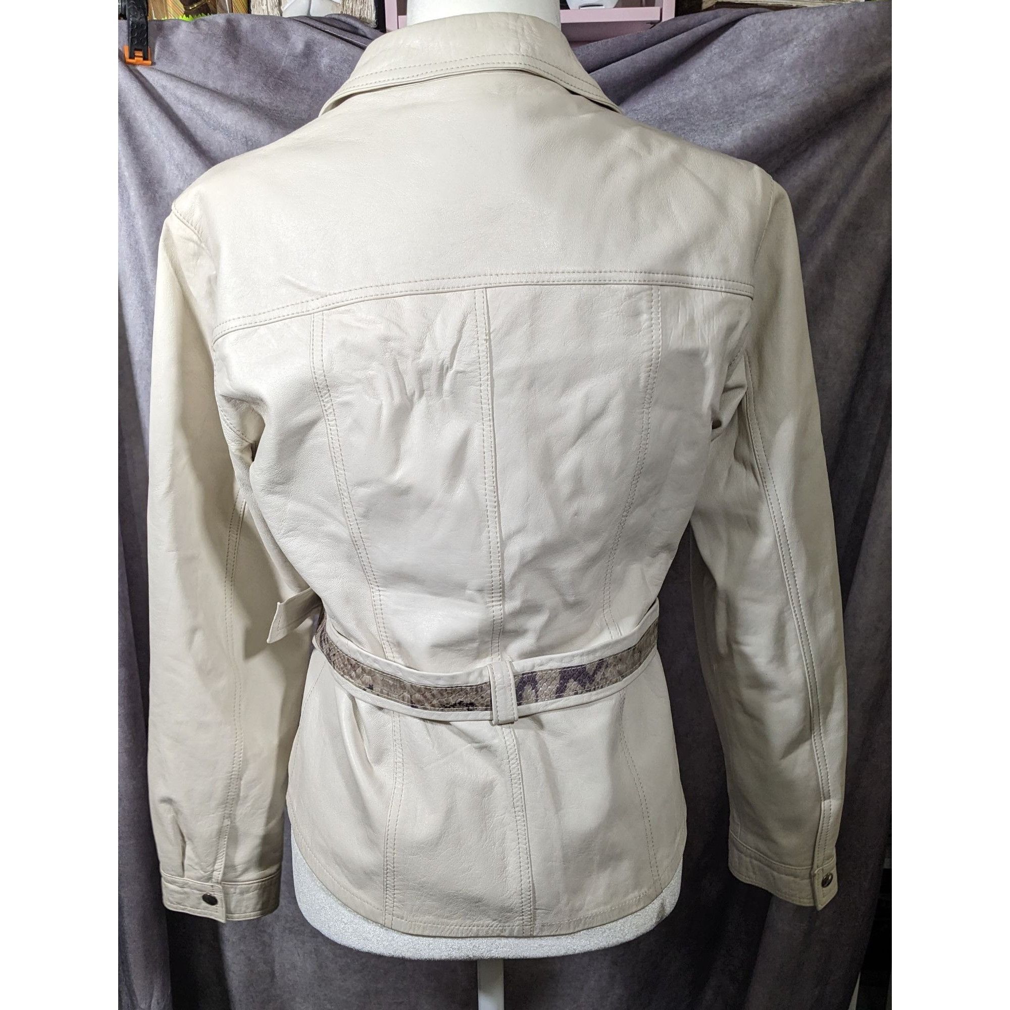 Other Vintage Pellicceria OK Pelle Genuine Italian Leather Jacket Size M / US 6-8 / IT 42-44 - 11 Thumbnail