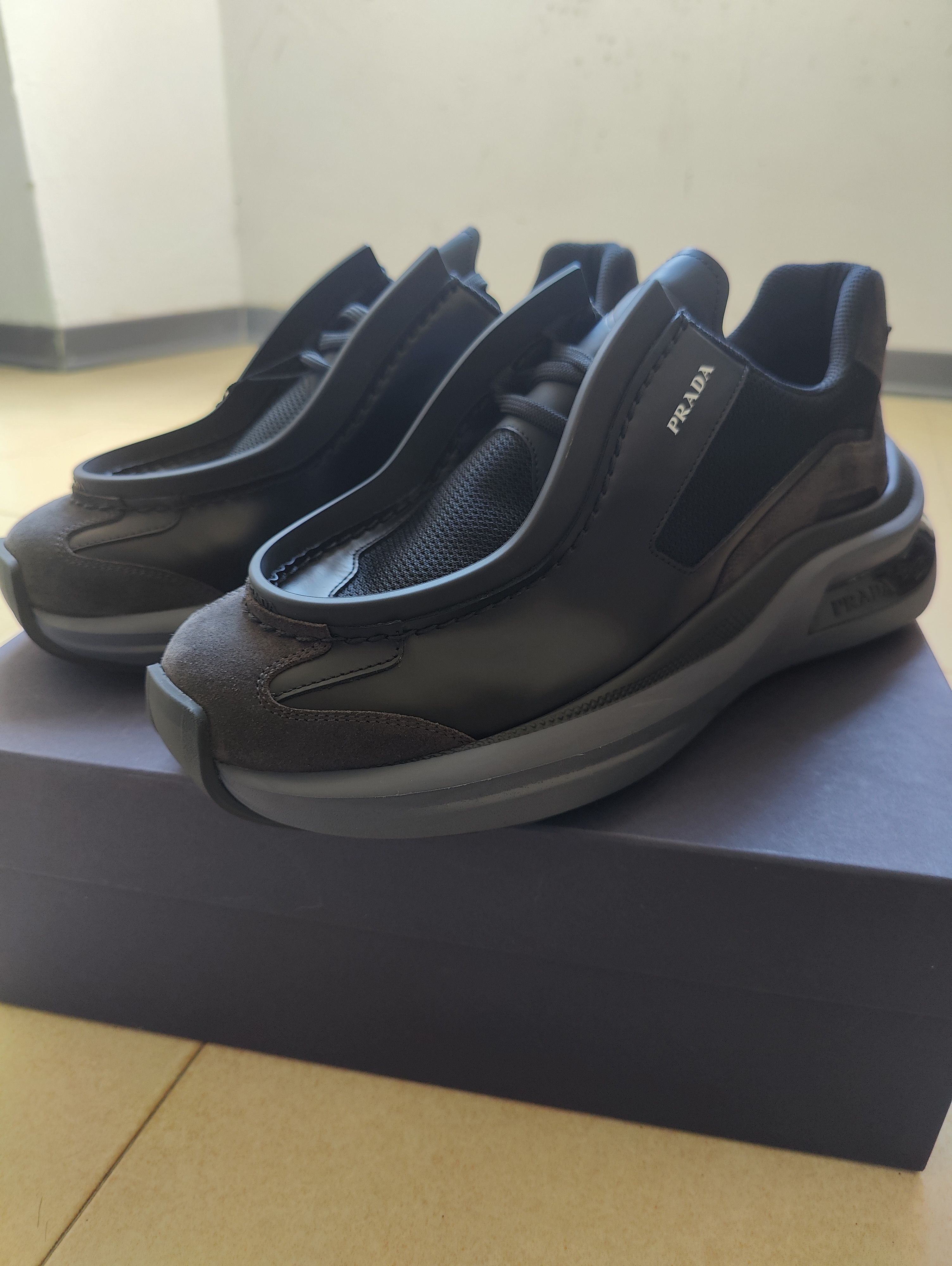 image of Prada Systeme Sneakers in Black, Men's (Size 10.5)