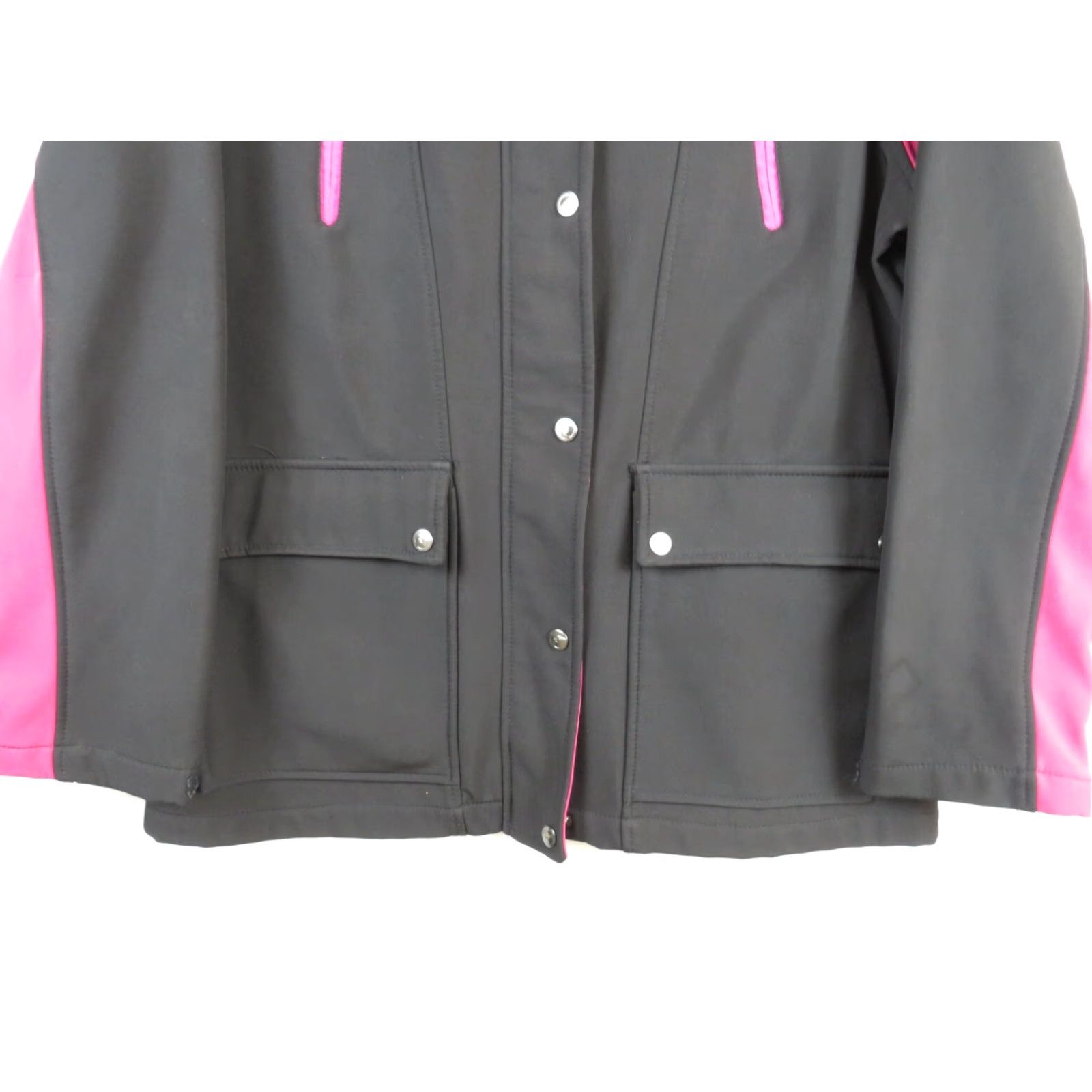 Vintage Magellan Outdoors Ladies Coat Jacket Hooded Lined Fleece Winter Size L Black & Pink Zip Size L / US 10 / IT 46 - 2 Thumbnail