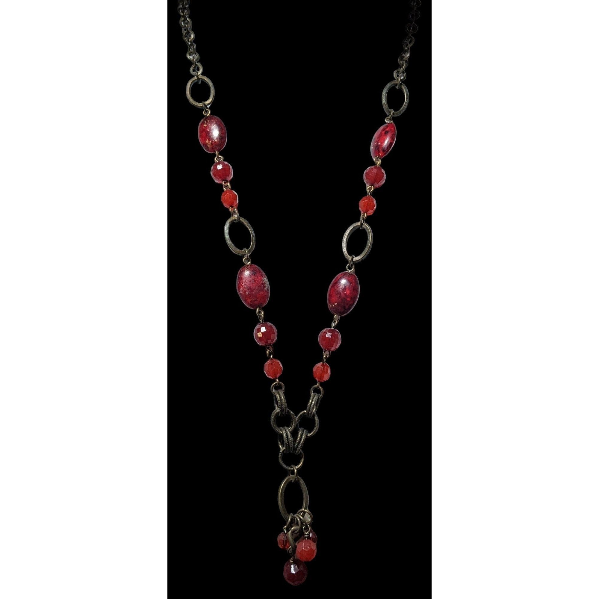 Other Premier Designs Vintage Red And Gold Beaded Necklace Size ONE SIZE - 3 Thumbnail