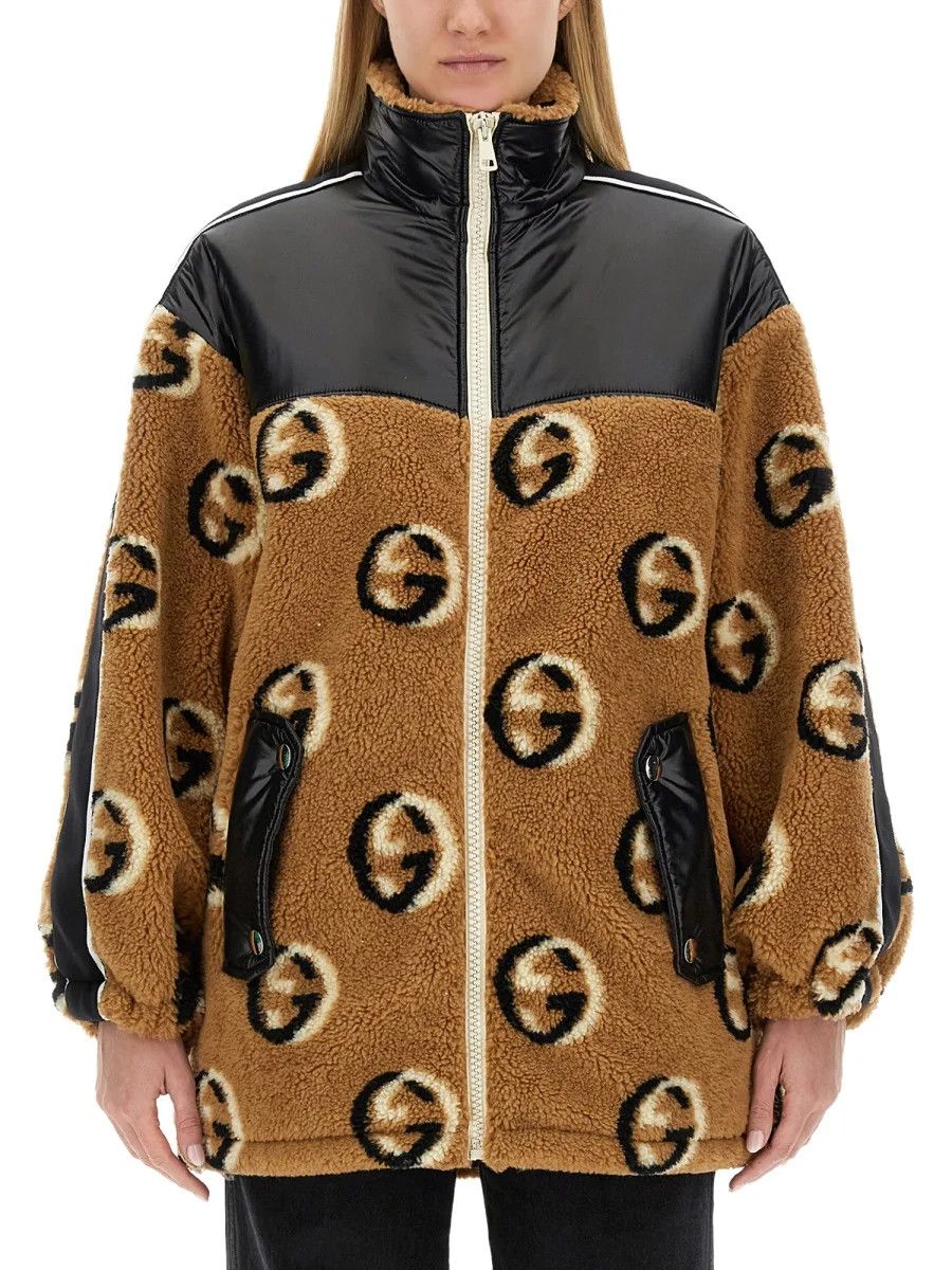 $5.5K VALUE GG Wool Fleece Jacquard Zip Jacket