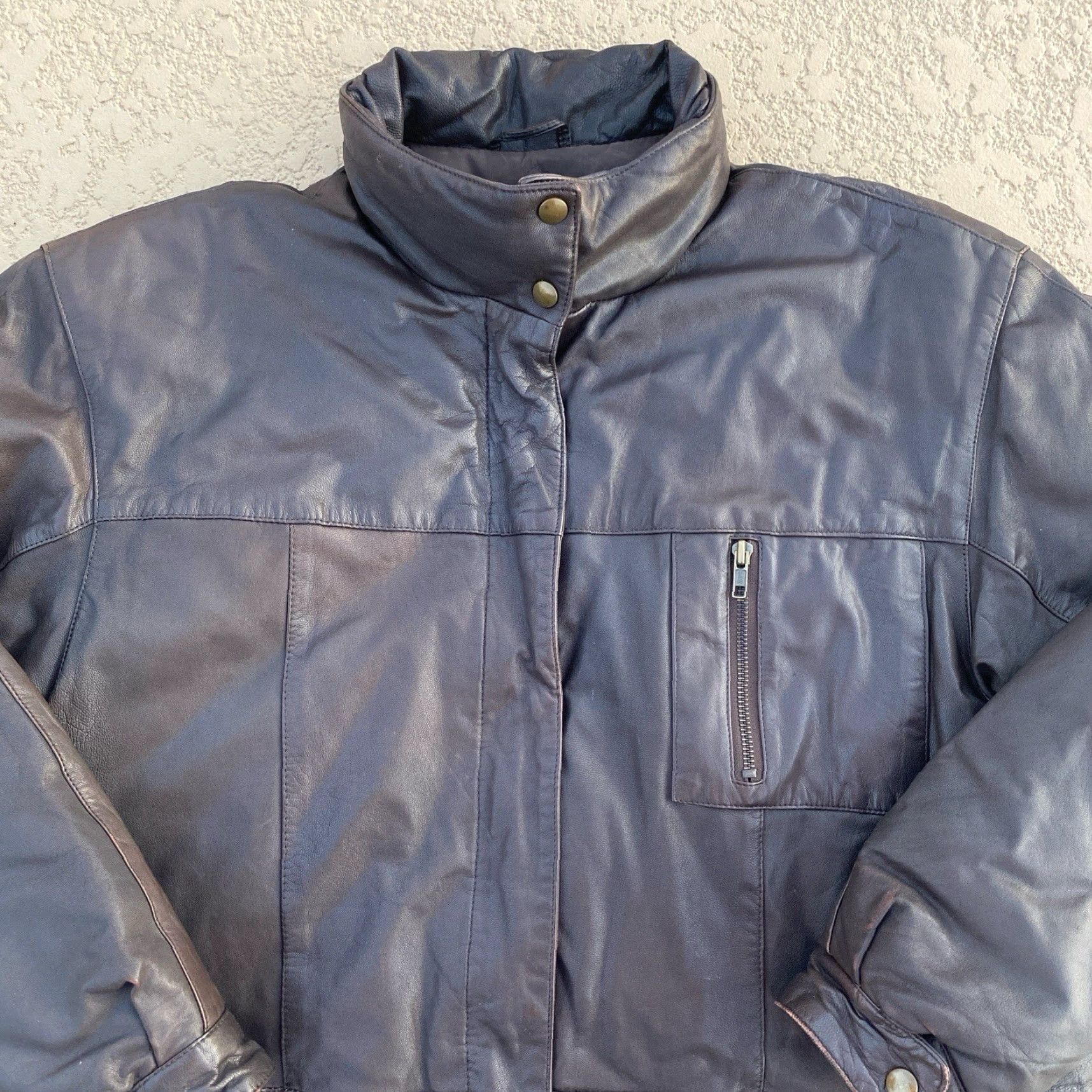 Eddie Bauer VINTAGE Eddie Bauer Leather Jacket Women's L Brown Goose Down Puffer Mid Length Size L / US 10 / IT 46 - 2 Thumbnail