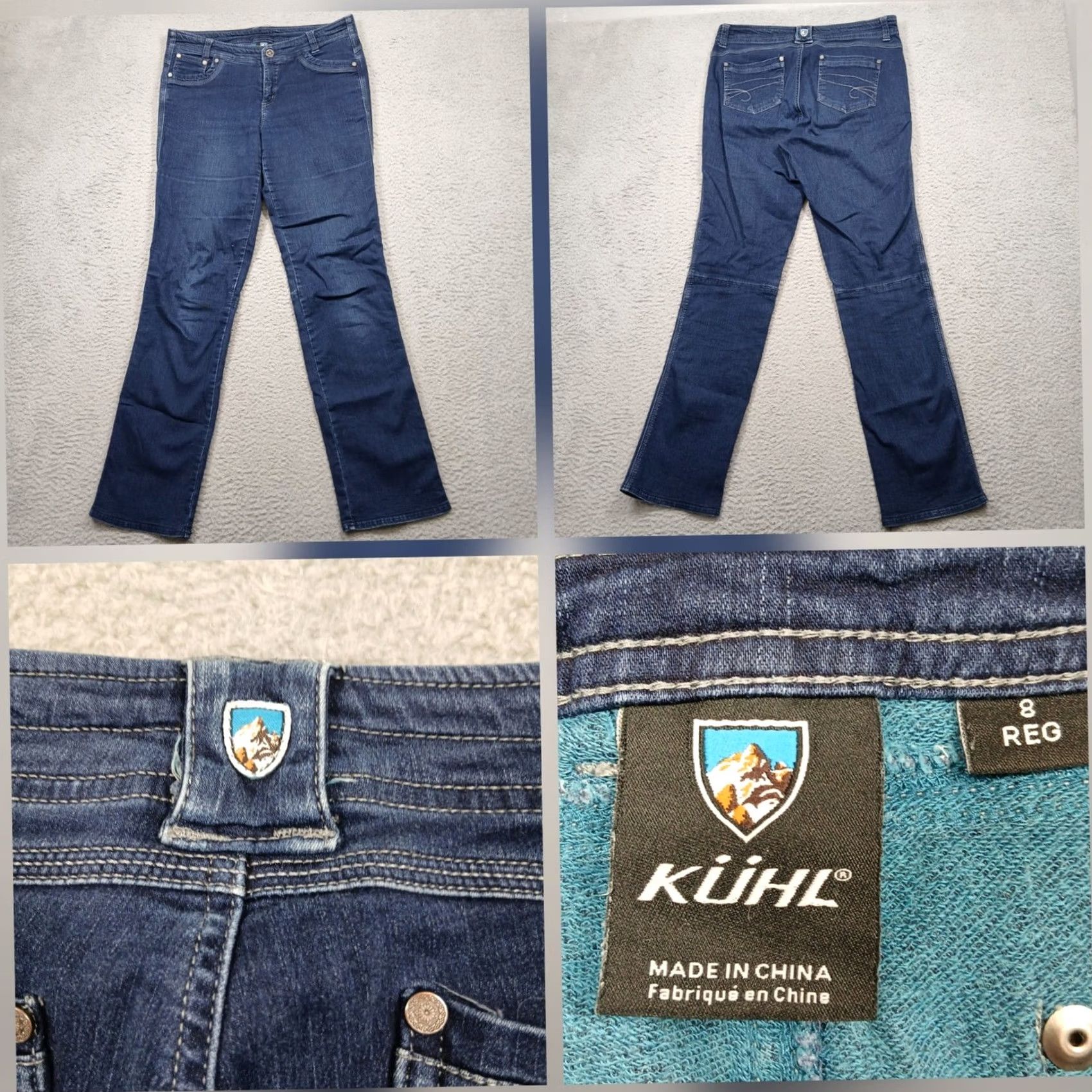 Vintage KÜHL Jeans Women's 8 Regular Dark Wash Stretch Denim Bootcut Outdoor Size 30" / US 8 / IT 44 - 2 Thumbnail