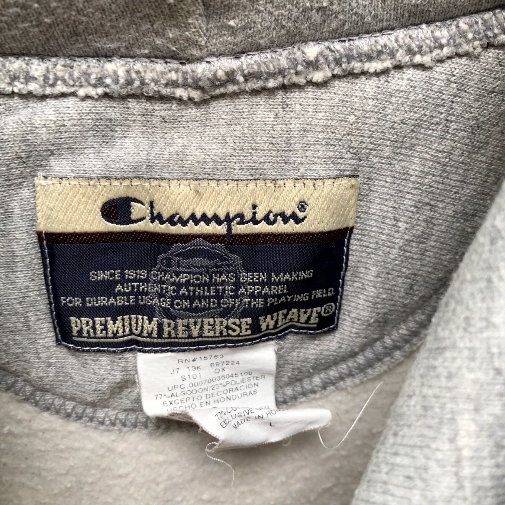 Champion VINTAGE CHSAS Hoodie Sweatshirt Men Large Reverse Weave Agriculture School Logo CHSAS Reverse Weave Champion 24x26 Gray Mens Size US L / EU 52-54 / 3 - 7 Thumbnail