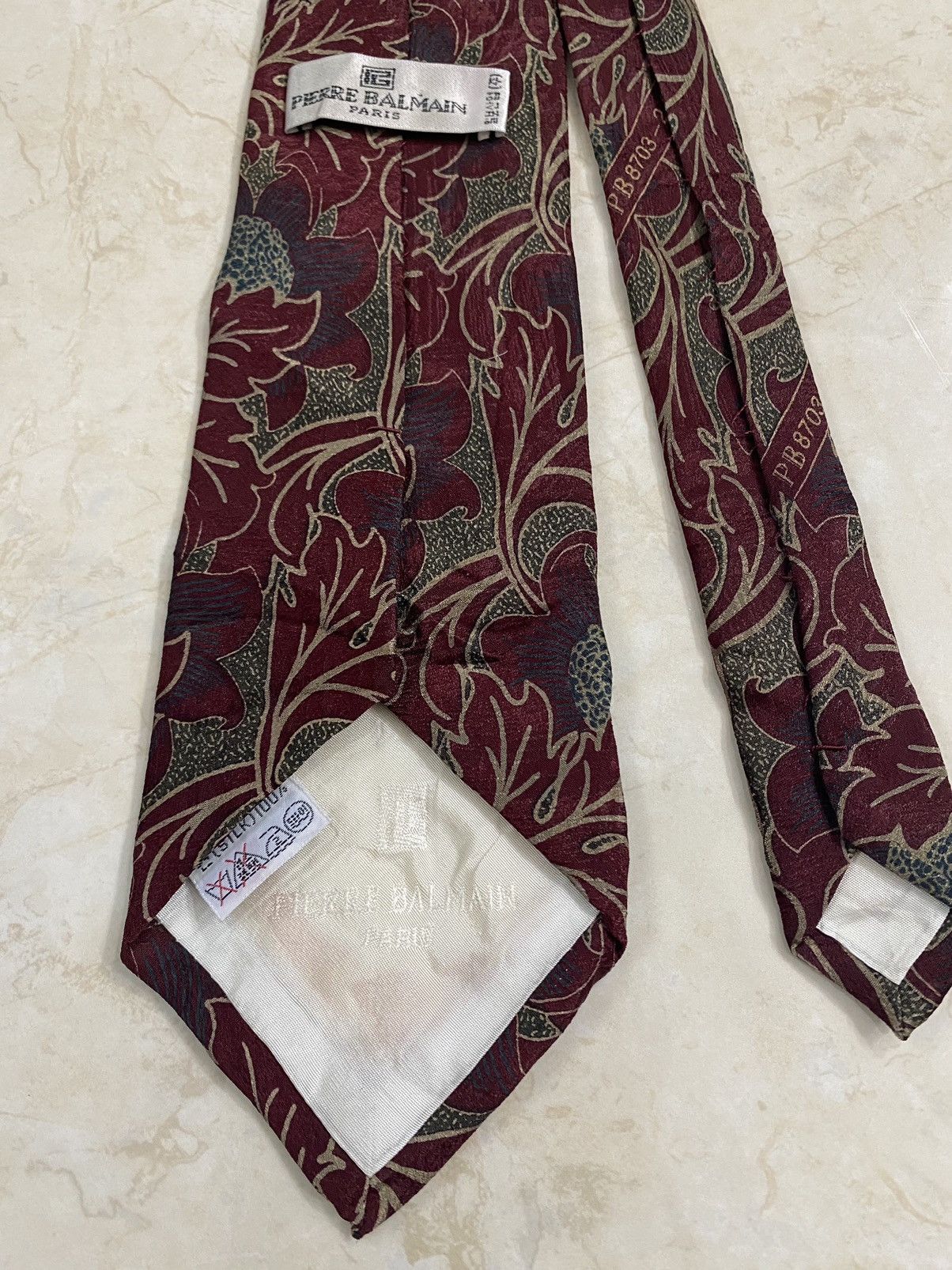 Pierre Balmain × Vintage 💥VINTAGE PIERRE BALMAIN Paris necktie silk tie Size ONE SIZE - 5 Thumbnail