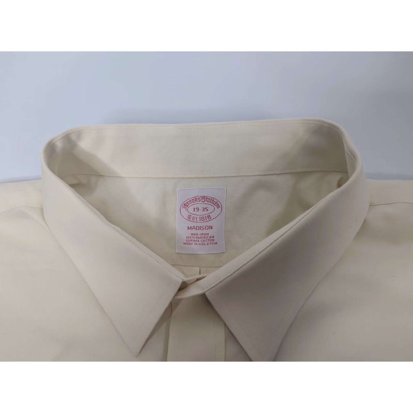 Brooks Brothers Brooks Brothers Madison Shirt Men's 19-35 Non Iron Supima Cotton Button Up L/S Shirt Size US XXL / EU 58 / 5 - 7 Thumbnail