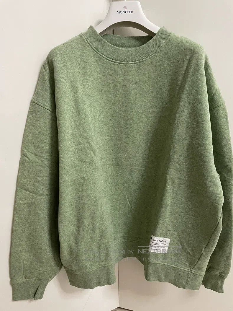 Acne Studios Acne Studios Green Loose Sweatshirt with Fleece Lining Size S / US 4 / IT 40 - 1 Thumbnail
