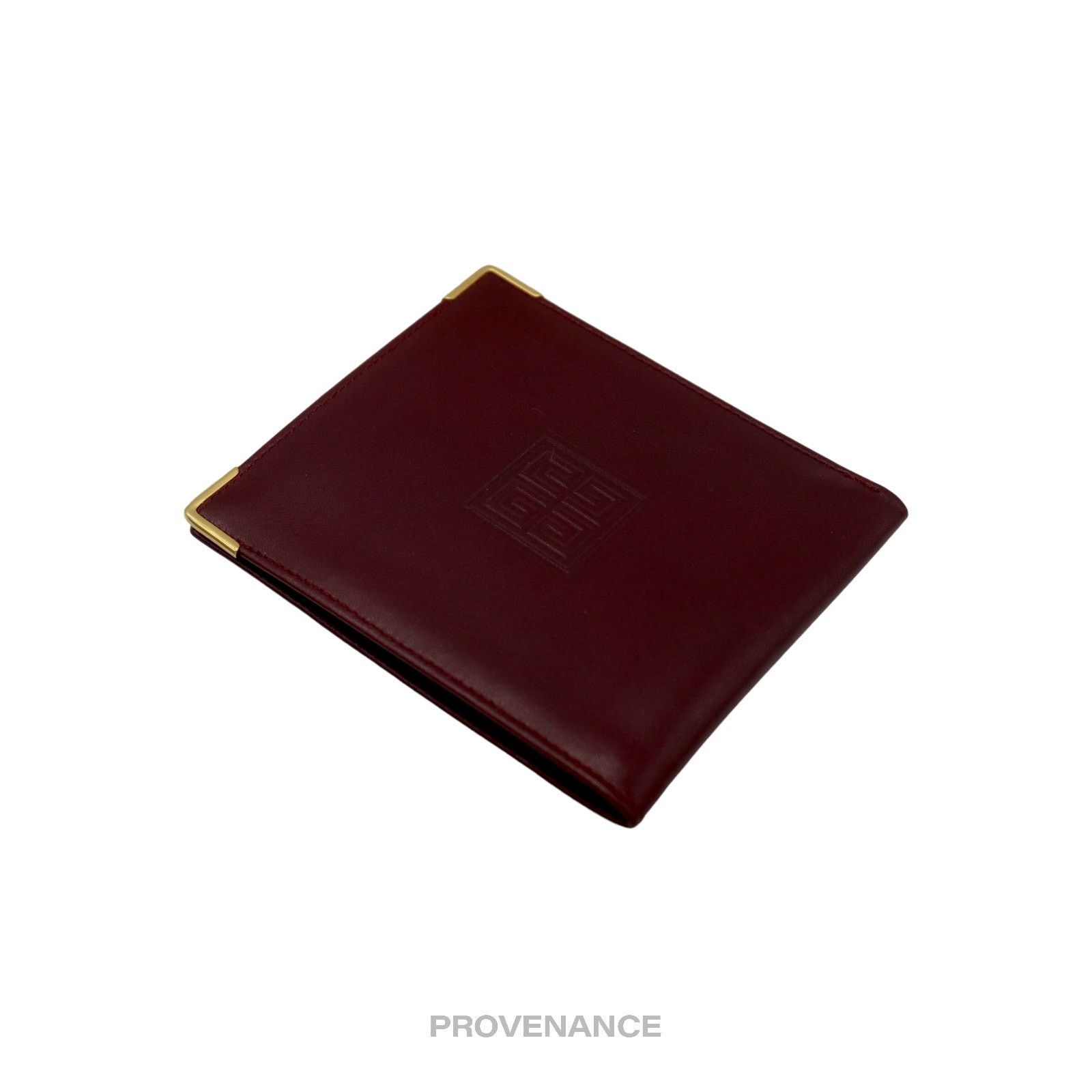 Givenchy 🔴 Givenchy Logo Bifold Wallet - Burgundy Leather Size ONE SIZE - 3 Thumbnail