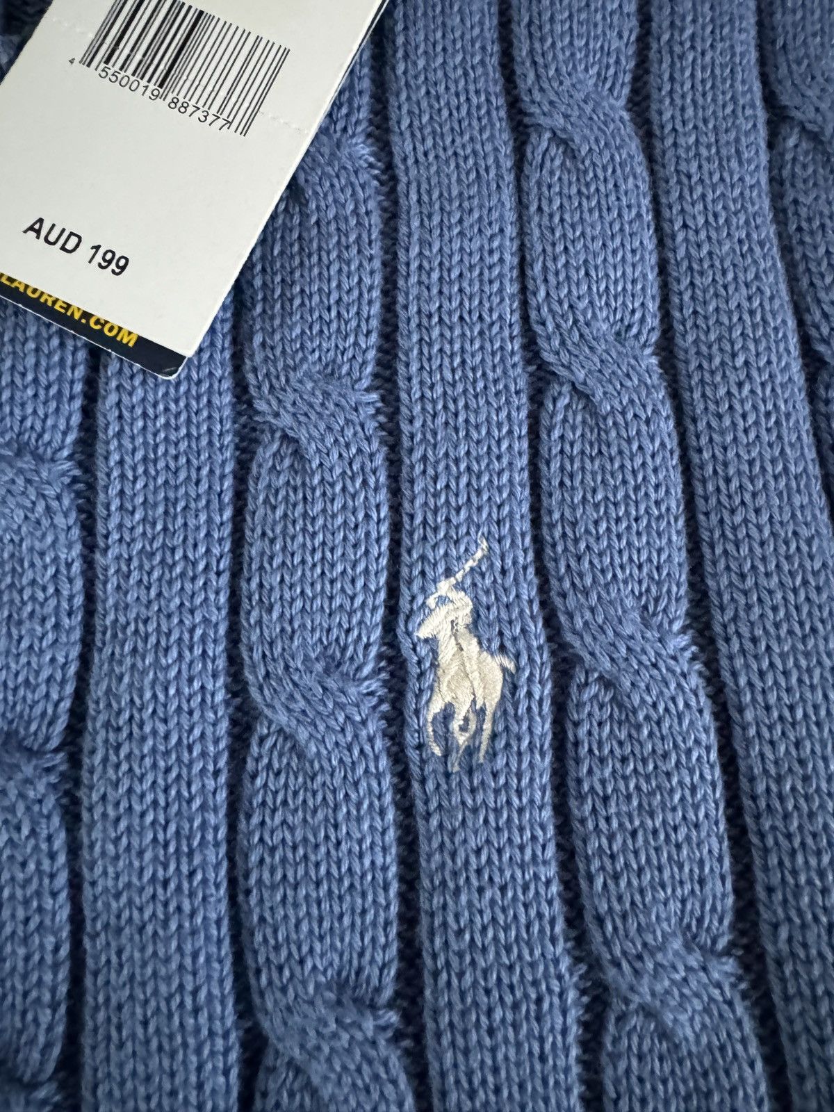 Polo Ralph Lauren × Vintage Polo Ralph Lauren DSWT sweater knitwear rare boxy blue logo Size US M / EU 48-50 / 2 - 6 Thumbnail