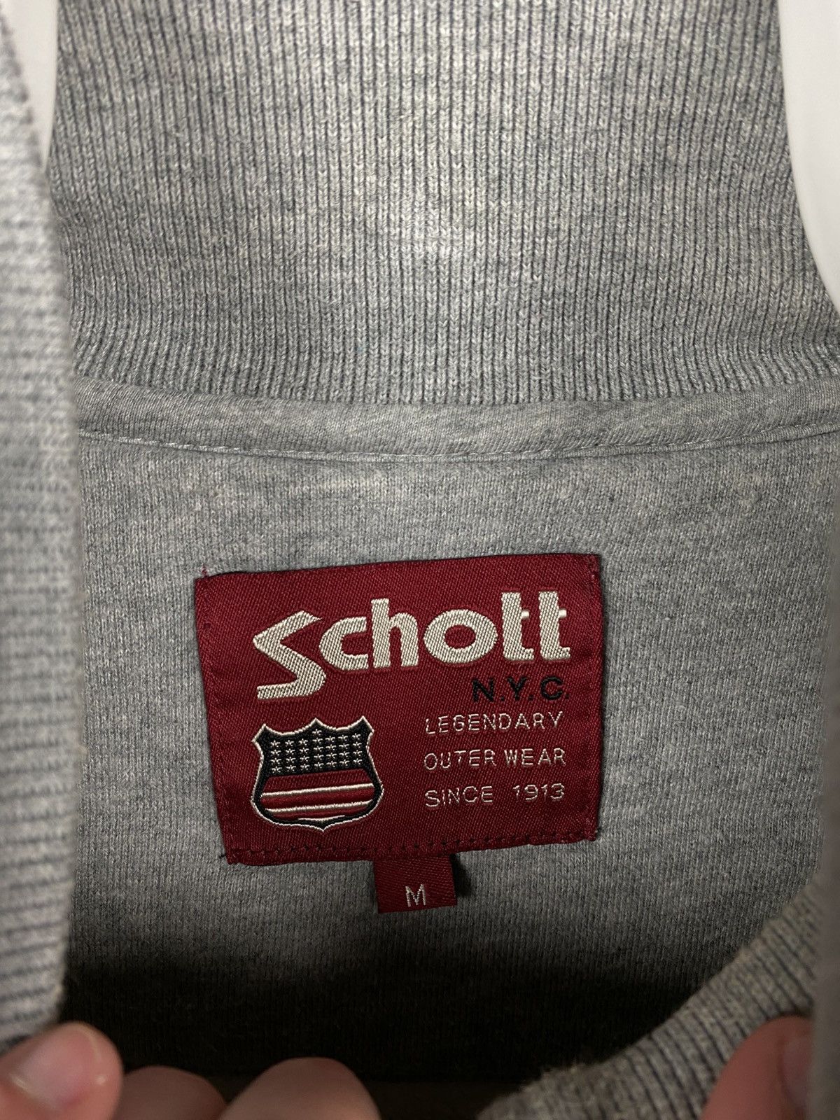 Schott 🔥Vintage Sweatshirt Zip Up 1/3 Schott N.Y.C. VTG Tee🔥 Size US M / EU 48-50 / 2 - 14 Thumbnail