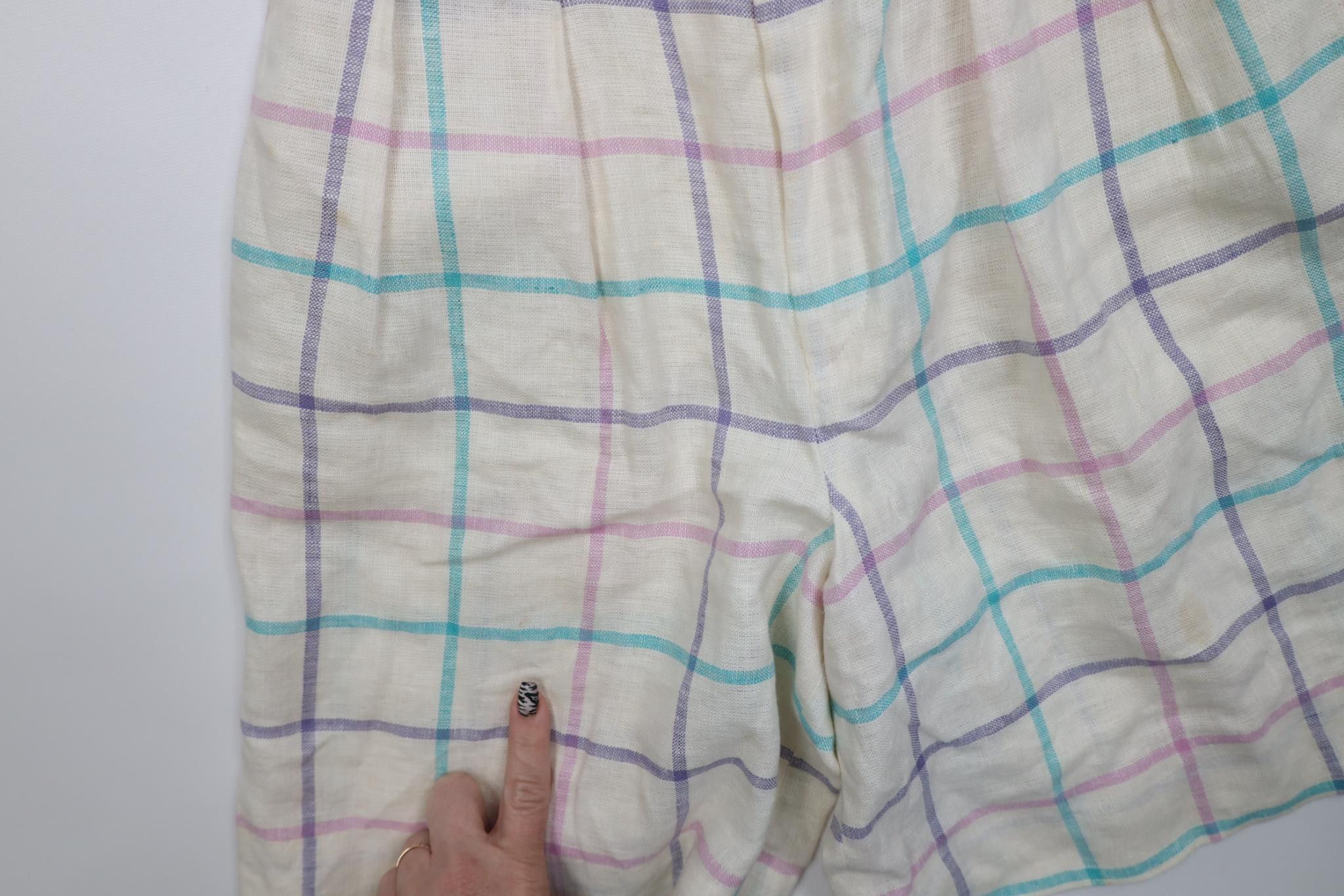 Lands' End Vintage 80s 90s Lands End Burlap Bermuda Shorts Plaid USA Size 28" / US 6 / IT 42 - 6 Thumbnail