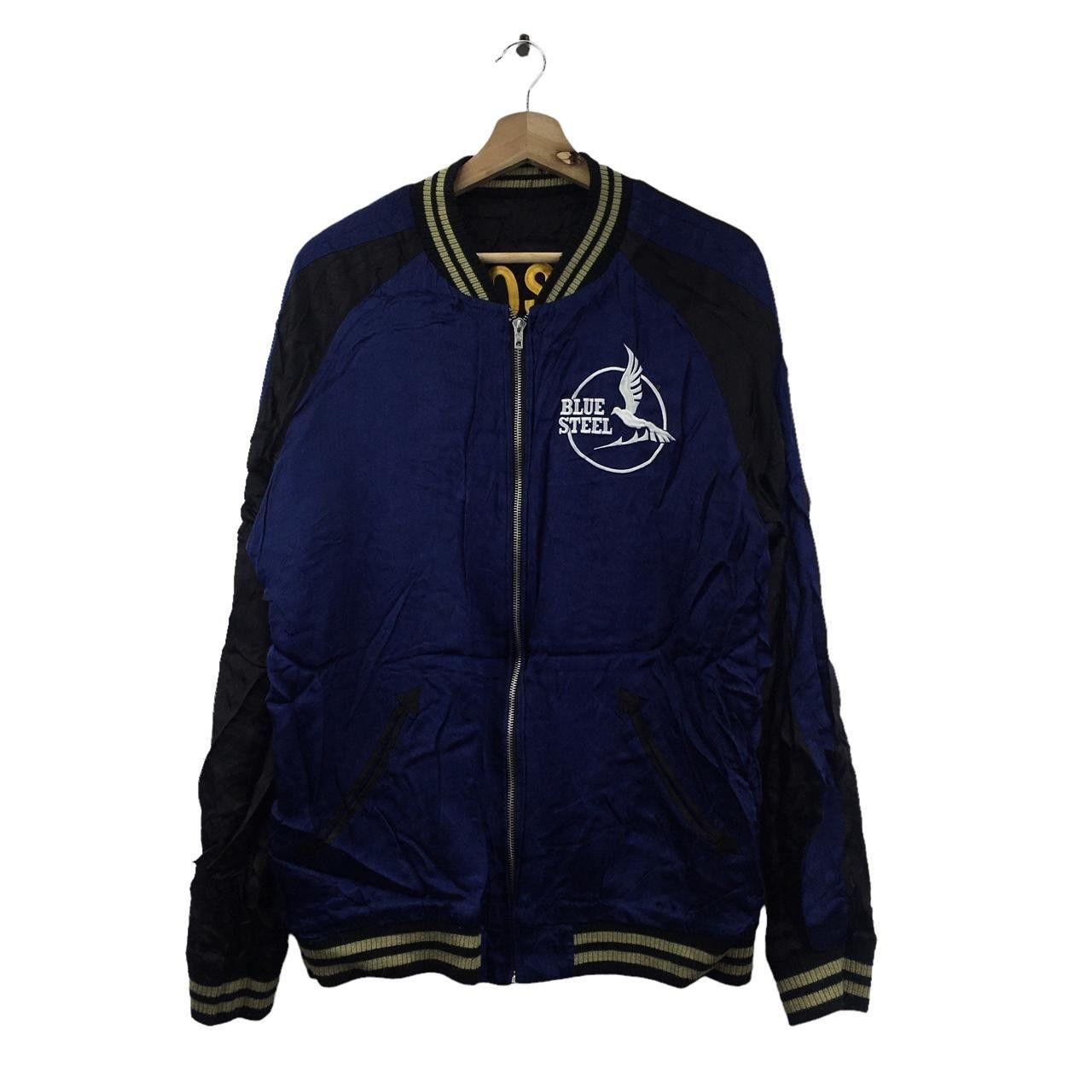 Vintage Vtg SUKAJAN JAPAN YOKOSUKA Blue Steel Bird Jacket Size US XL / EU 56 / 4 - 3 Thumbnail