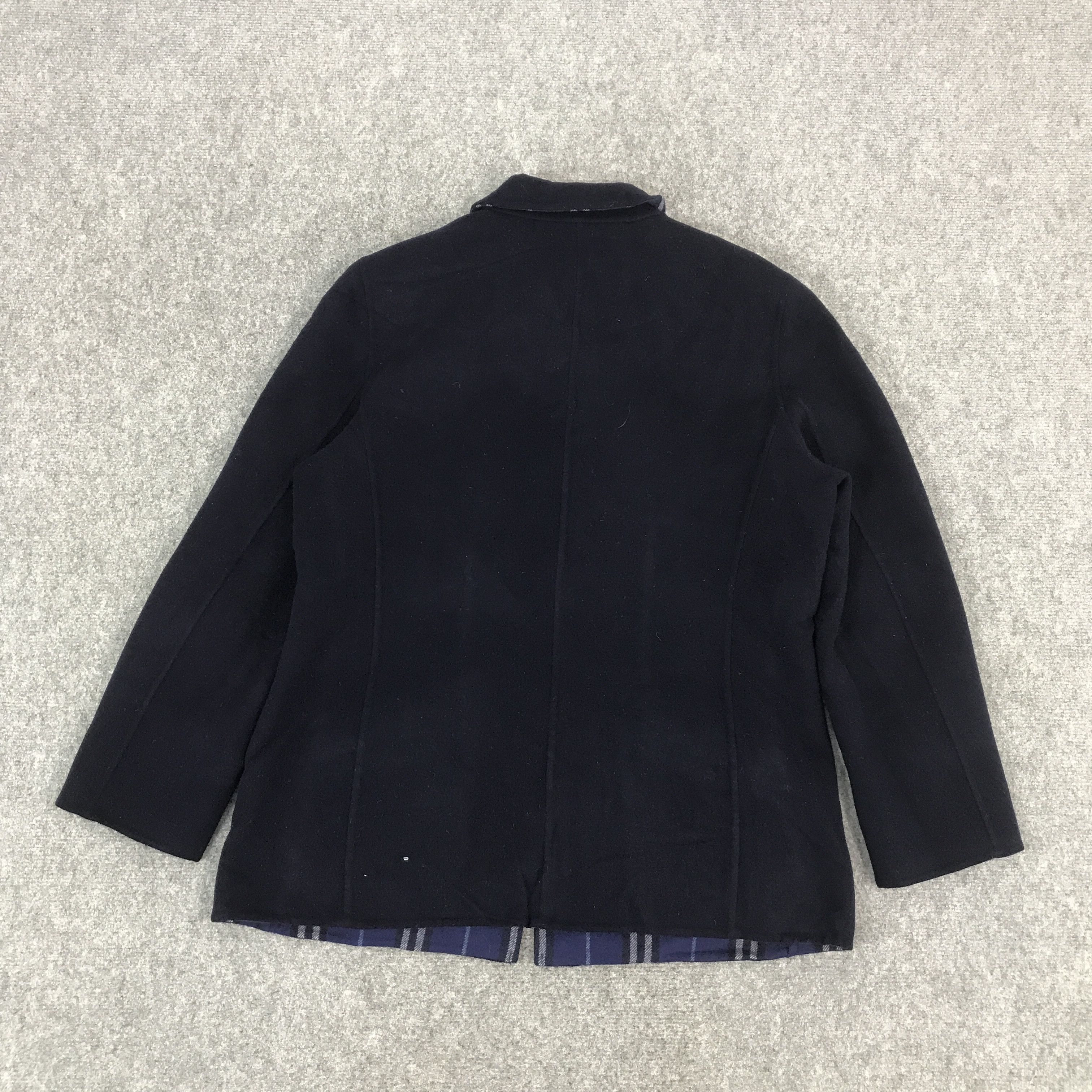 Burberry × Vintage BURBERRYS CLASSIC NAVY ZIPPER WOOL JACKET Size US M / EU 48-50 / 2 - 2 Thumbnail
