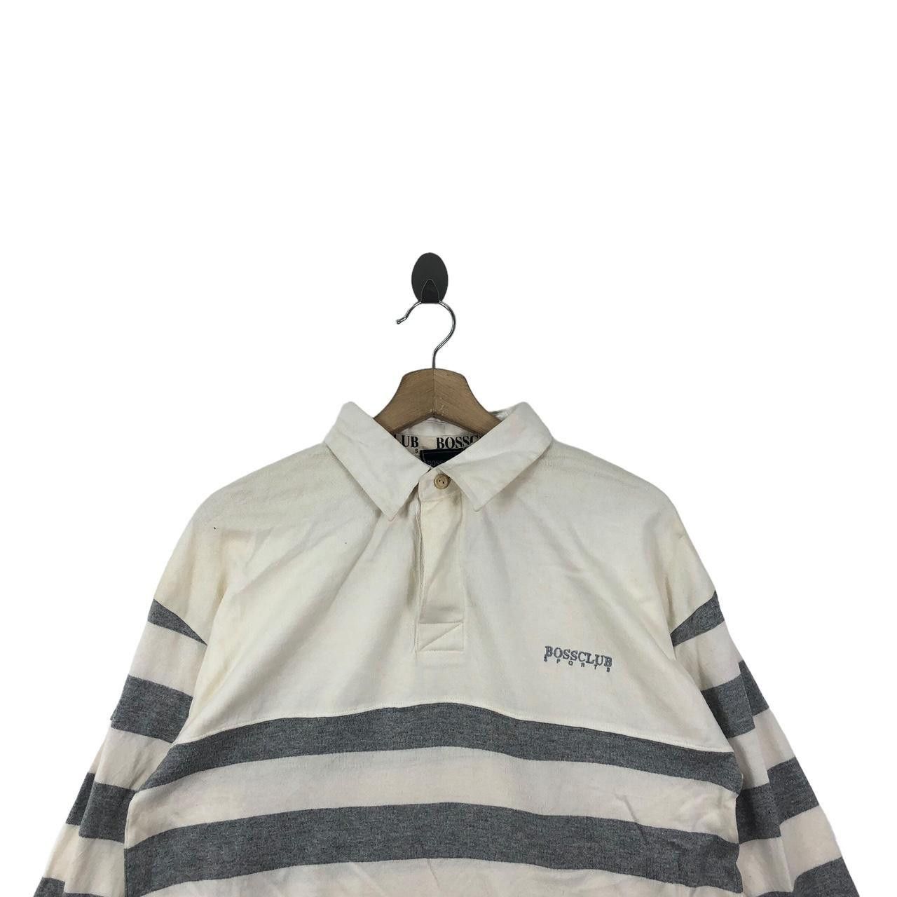 Other Vintage BOSS CLUB SPORTS Striped Rugby Polo Tee Shirt Size L / US 10 / IT 46 - 3 Thumbnail