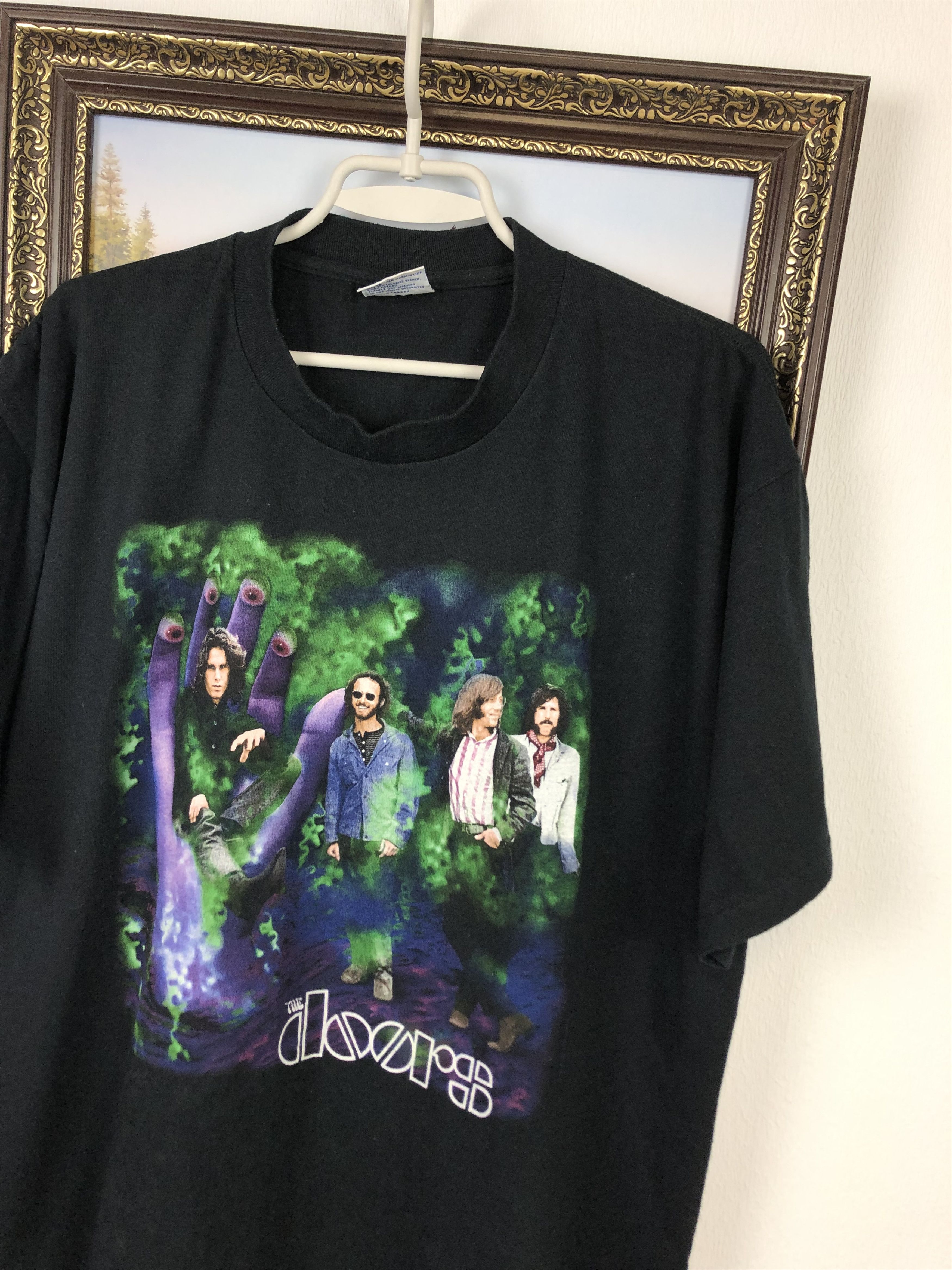 Band Tees Vintage 90's The Doors Jim Morrison Band Tee Shirt Rare Size US XL / EU 56 / 4 - 4 Thumbnail