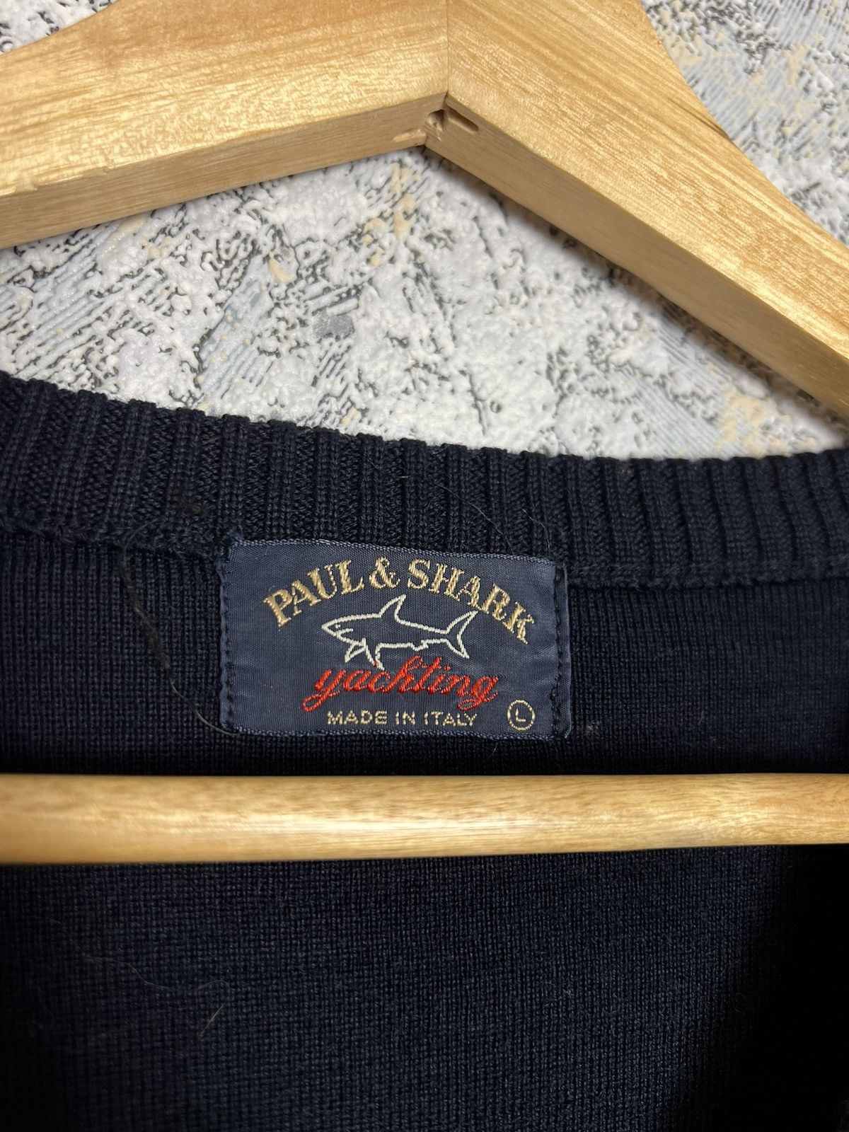 Paul & Shark × Vintage Vintage Paul & Shark Yachting Knitted Sweater Jumper V-Neck Size US L / EU 52-54 / 3 - 5 Thumbnail