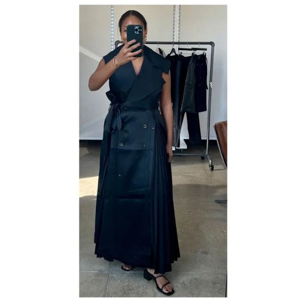 Banana Republic Banana Republic x Peter Do Satin Dress sz M color black NWT Size M / US 6-8 / IT 42-44 - 1 Thumbnail
