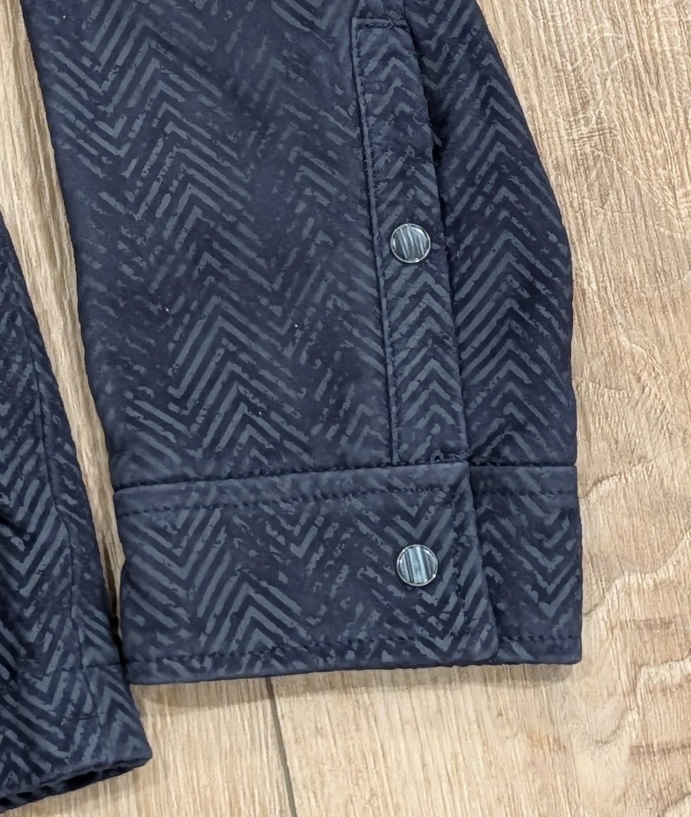 John Varvatos John Varvatos Herringbone Suede Shirt Jacket Navy 52 Size US L / EU 52-54 / 3 - 5 Thumbnail