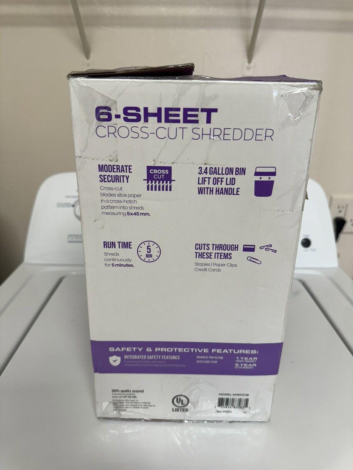 Other Ativa A06CC19 6-Sheet Cross-Cut Shredder, 3.4 Gallon Bin Size ONE SIZE - 2 Thumbnail