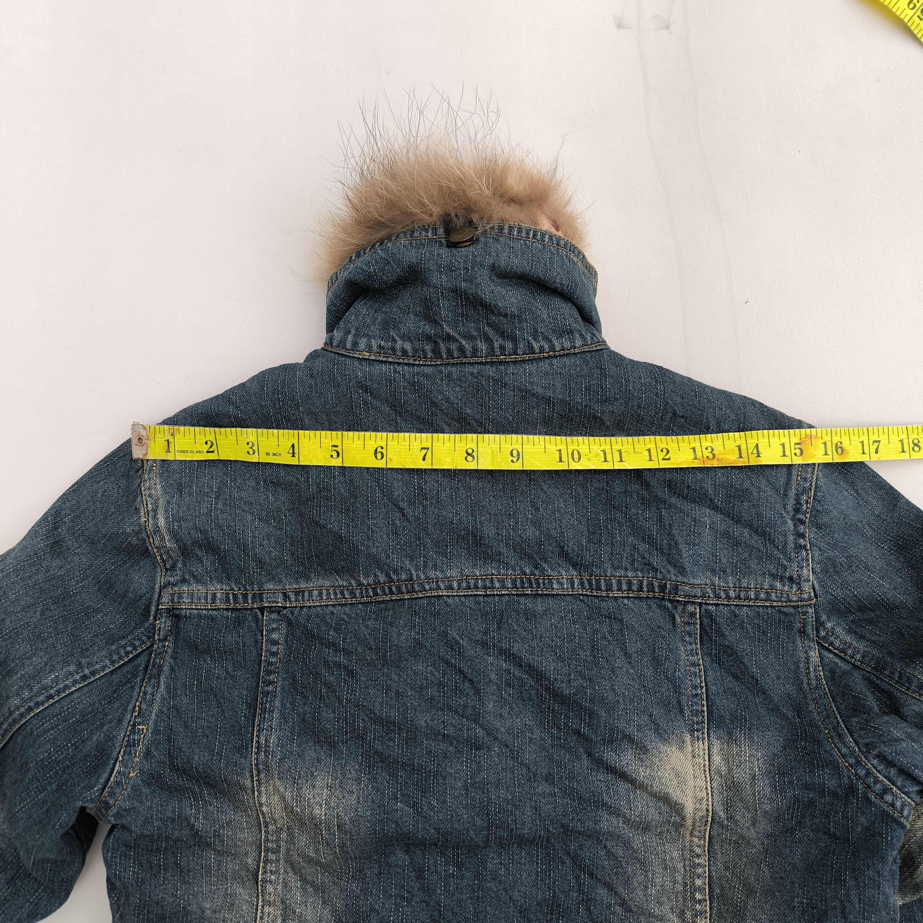 Japanese Brand Fur raccoon crop denim jacket Size S / US 4 / IT 40 - 12 Thumbnail