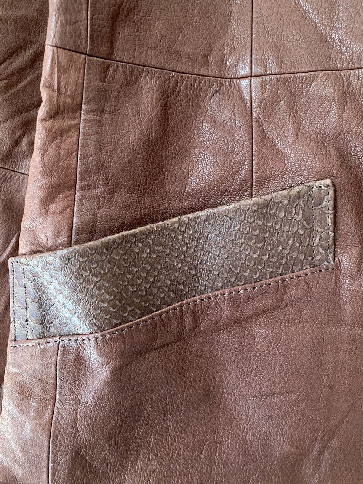 Tornado Mart 🔥🔥🔥Tornado Mart Snake Skin Leather Jacket Size US M / EU 48-50 / 2 - 11 Thumbnail