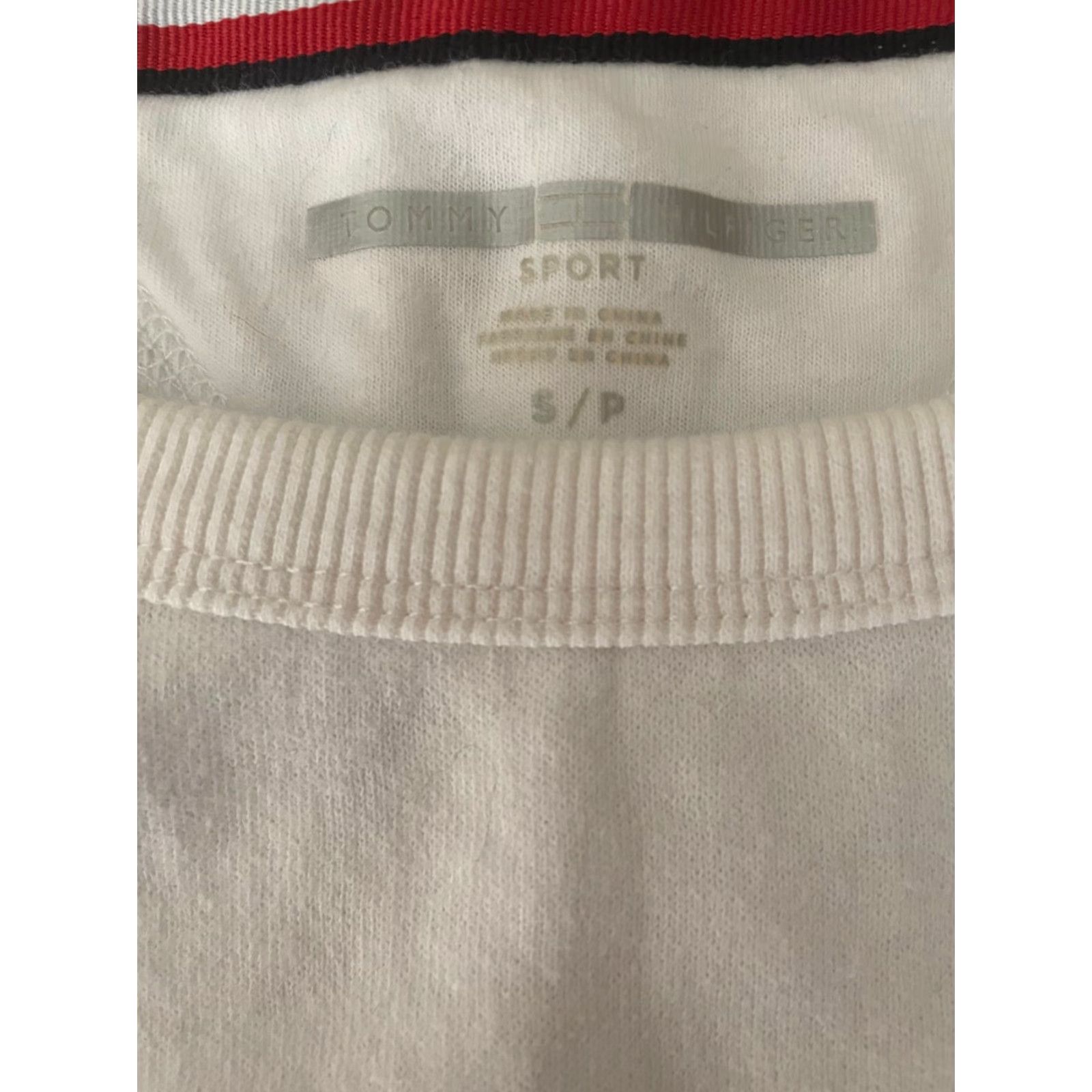 Tommy Hilfiger Tommy Hilfiger Sport Sweatshirt Color Block White Red Navy S/P Womens Regular Crew Neck Pullover Size S / US 4 / IT 40 - 3 Thumbnail