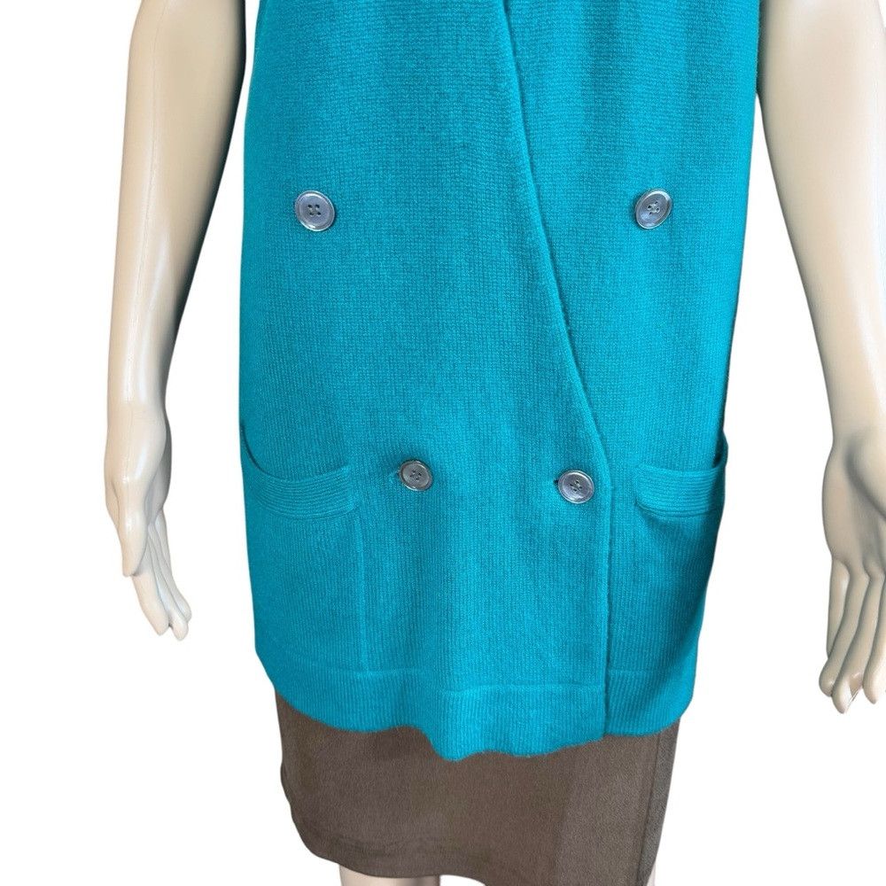 Perry Ellis Vintage Perry Ellis Front Button Closure Cashmere Green Ves Size M / US 6-8 / IT 42-44 - 3 Thumbnail