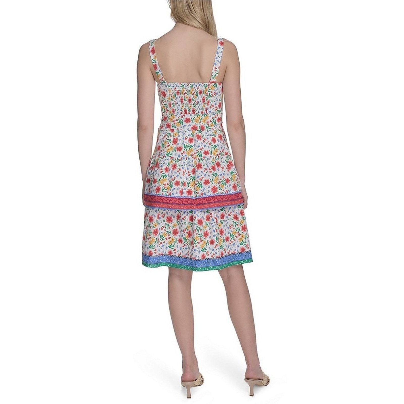 Elizabeth and James Eliza J. Floral Print Midi Dress Square Neck Sise 4 Size S / US 4 / IT 40 - 8 Thumbnail
