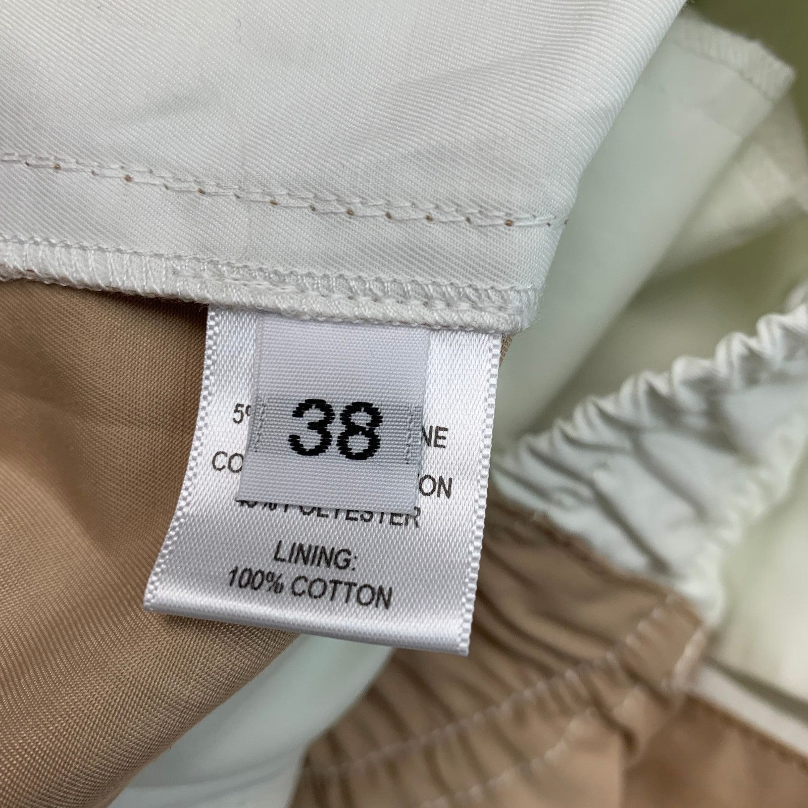 Prabal Gurung PRABAL GURUNG White Beige Two Toned Cotton Casual Pants Size US 34 / EU 50 - 4 Thumbnail