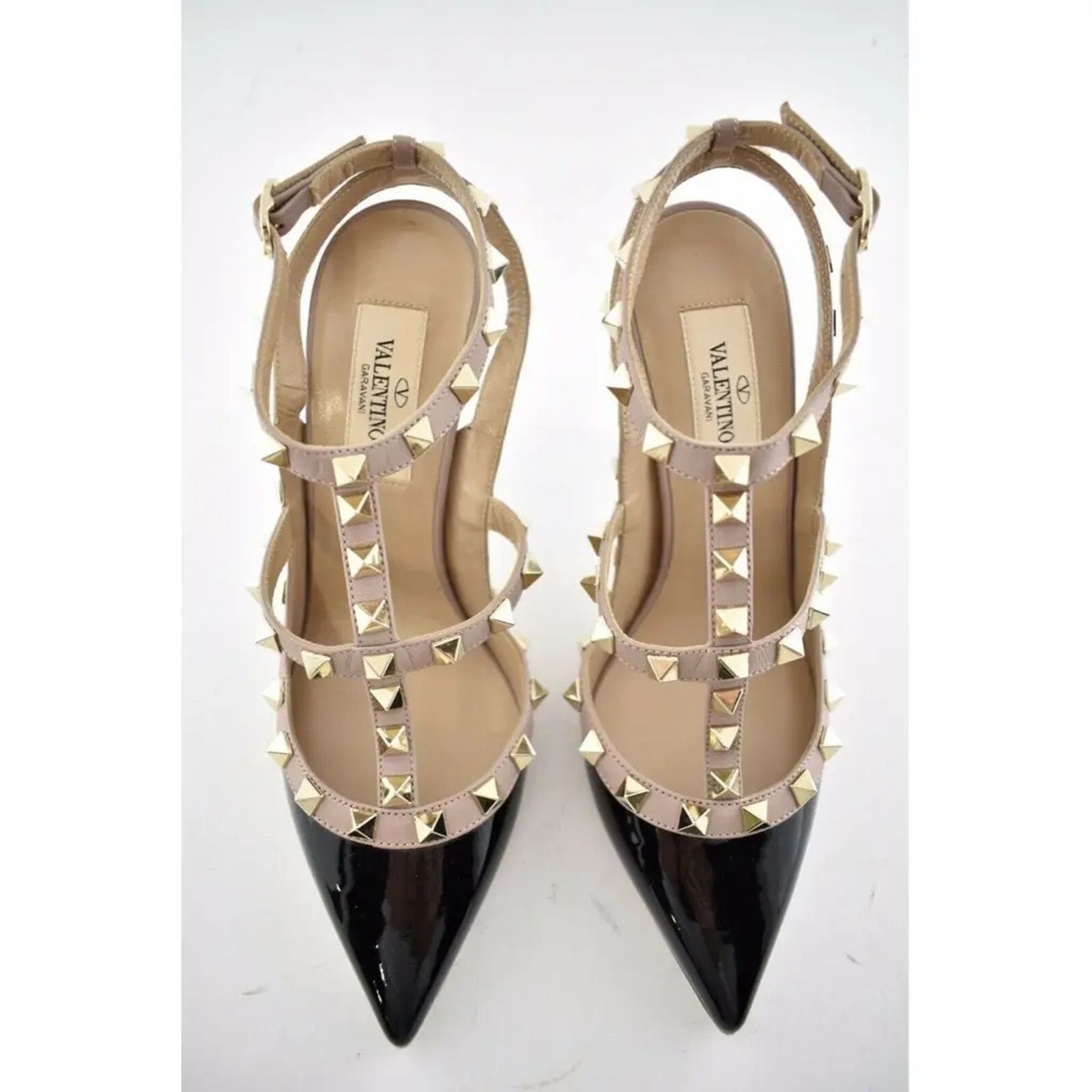 Valentino Rockstud Patent Poudre Ankle T Strap Classic Heel Pump 41.5 Size US 11.5 / IT 41.5 - 7 Thumbnail