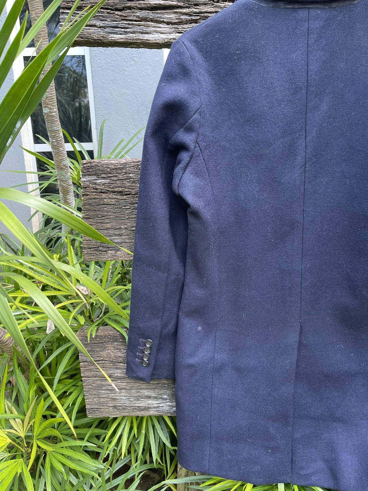 ABAHOUSE Abahouse Navy Wool Blend Overcoat - Size 2 (Japanese Medium) Size US S / EU 44-46 / 1 - 9 Thumbnail