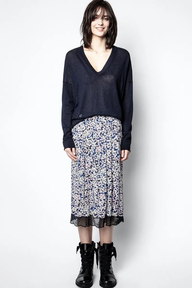 Zadig & Voltaire ZADIG & VOLTAIRE JENNY PRINT BEGONIA SKIRT Size 26" / US 2 / IT 38 - 12 Thumbnail