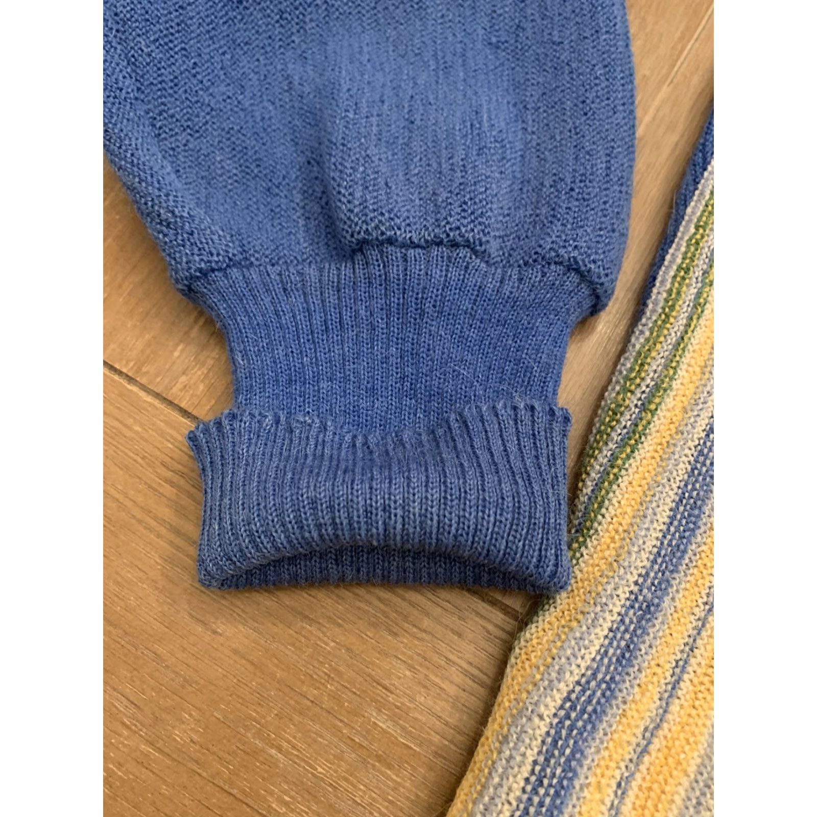 Pendleton VINTAGE Pendleton Virgin Wool Cardigan Sweater Medium Blue Striped Long Sleeve V-Neck 80s 90s Womens Size M / US 6-8 / IT 42-44 - 5 Thumbnail