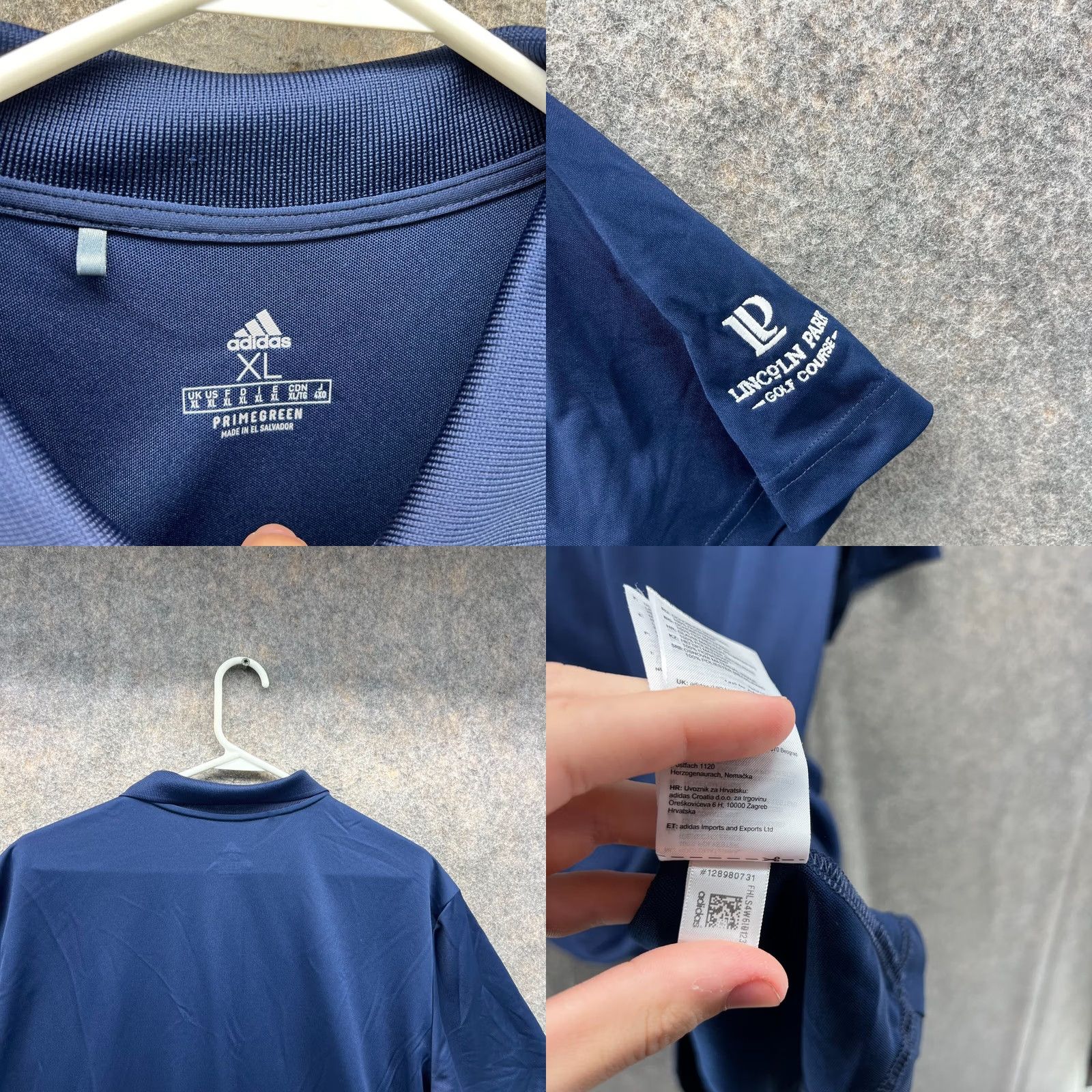 Adidas Adidas Polo Shirt Men XL Blue Navy Primegreen Golf Shirt Polo Adult Extra Large Blue Nutmeg? Size US XL / EU 56 / 4 - 8 Thumbnail