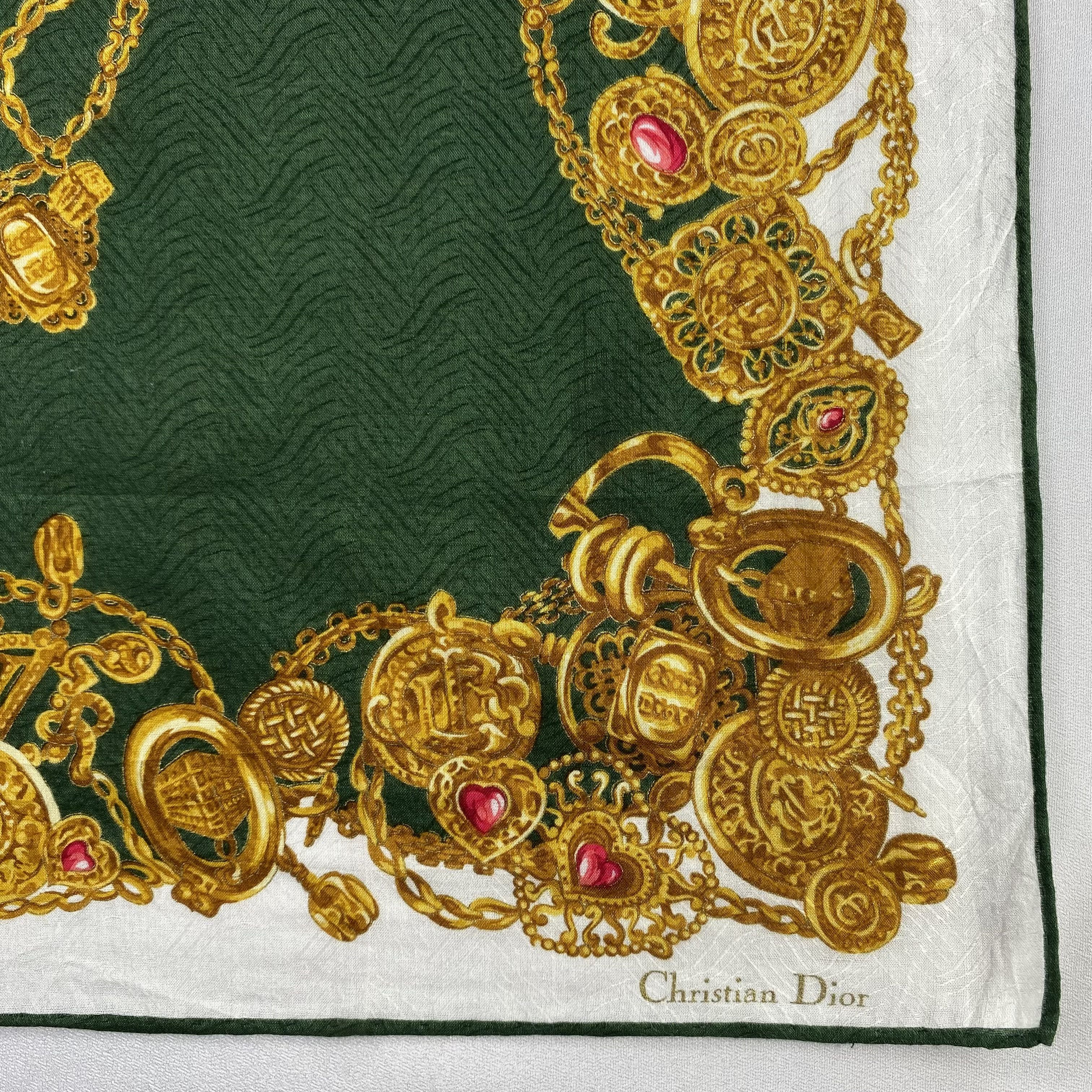 Vintage Christian Dior Monsieur Handkerchief / Neckerchief-P1030 Size ONE SIZE - 3 Thumbnail