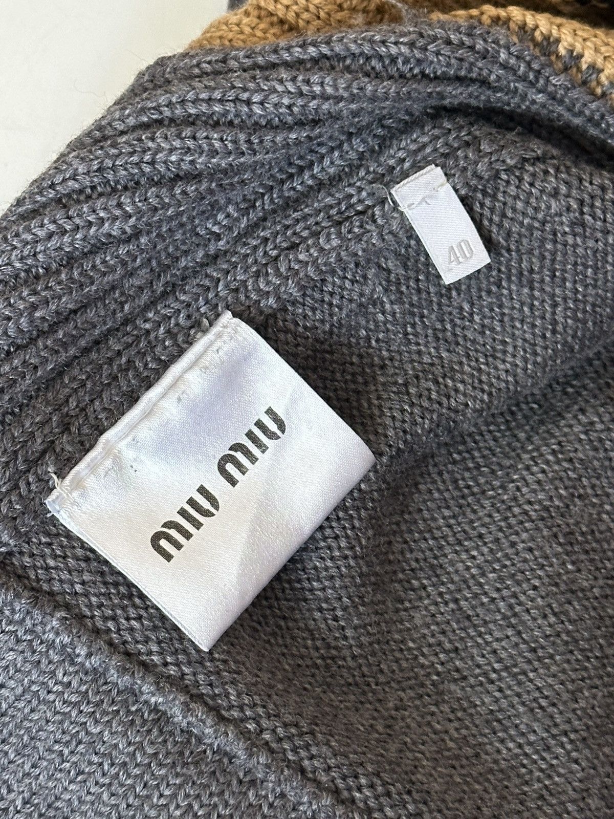 Miu Miu × Prada × Vintage MIU MIU SS2015 Inside Out Knit Wool Sweater prada Vintage S Size US S / EU 44-46 / 1 - 10 Thumbnail