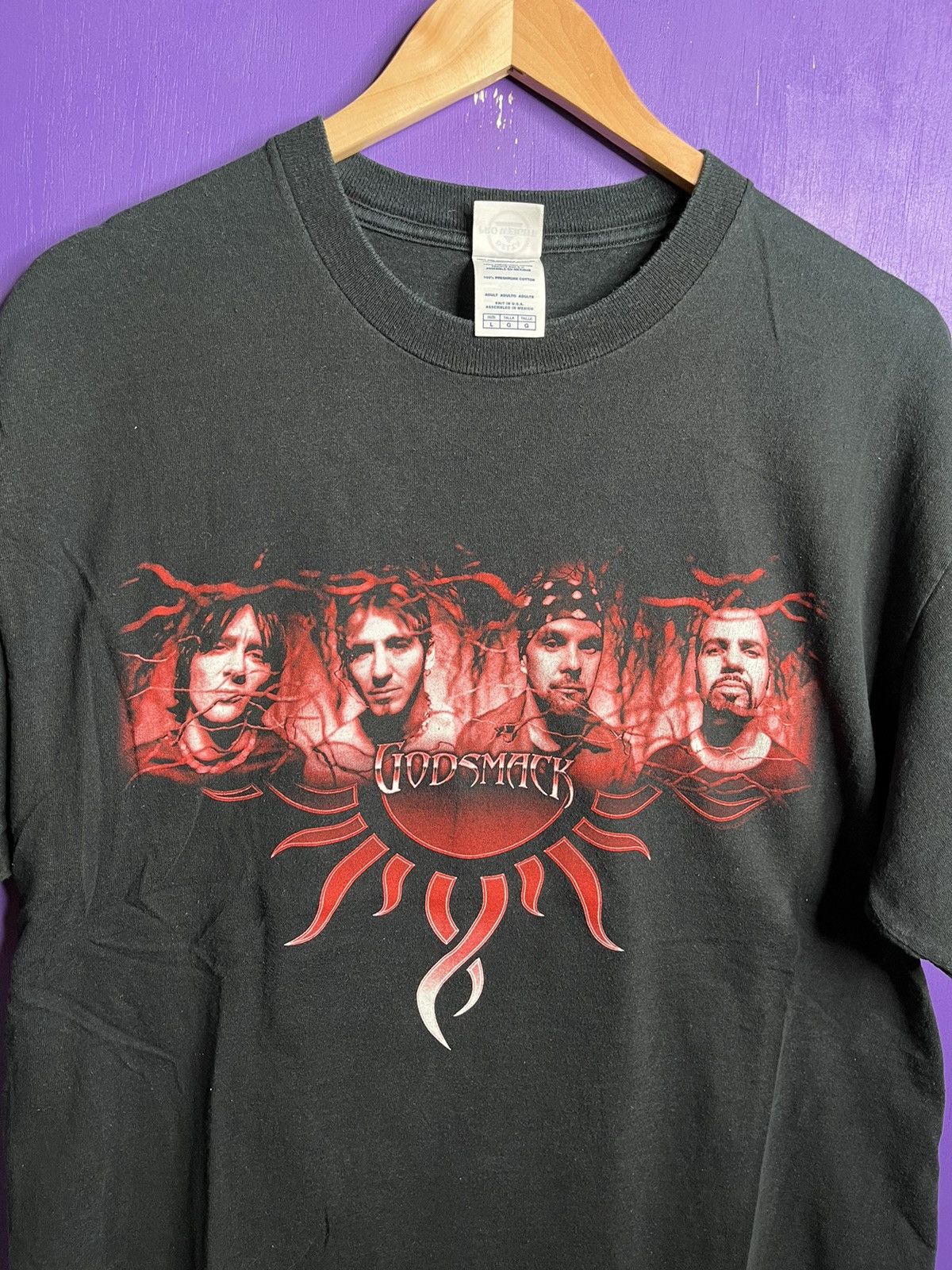 Band Tees × Vintage Vintage 00s Godsmack North American tour t-shirt Size US L / EU 52-54 / 3 - 3 Thumbnail