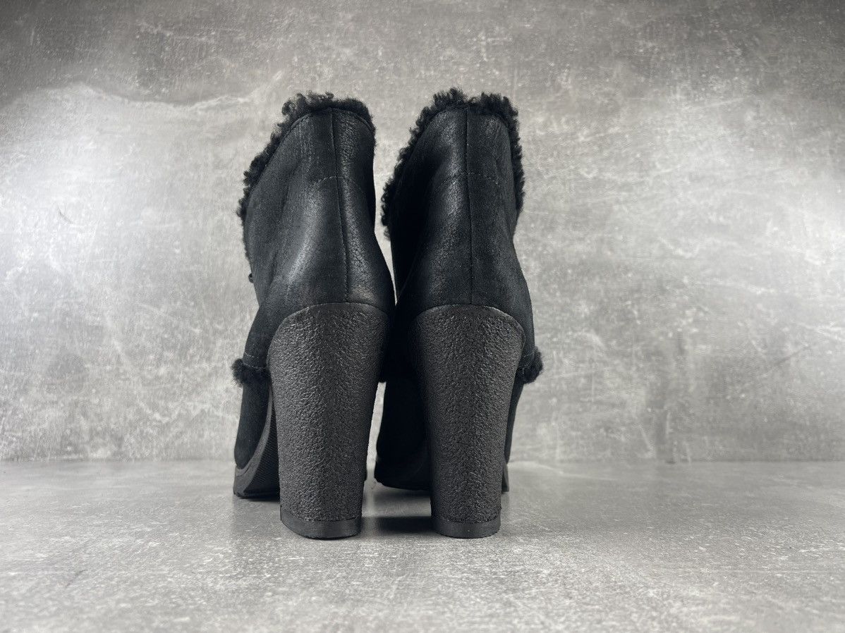 Prada Prada Vintage Shearling Ankle Boots Black Leather Size 40 Size US 10 / IT 40 - 7 Thumbnail