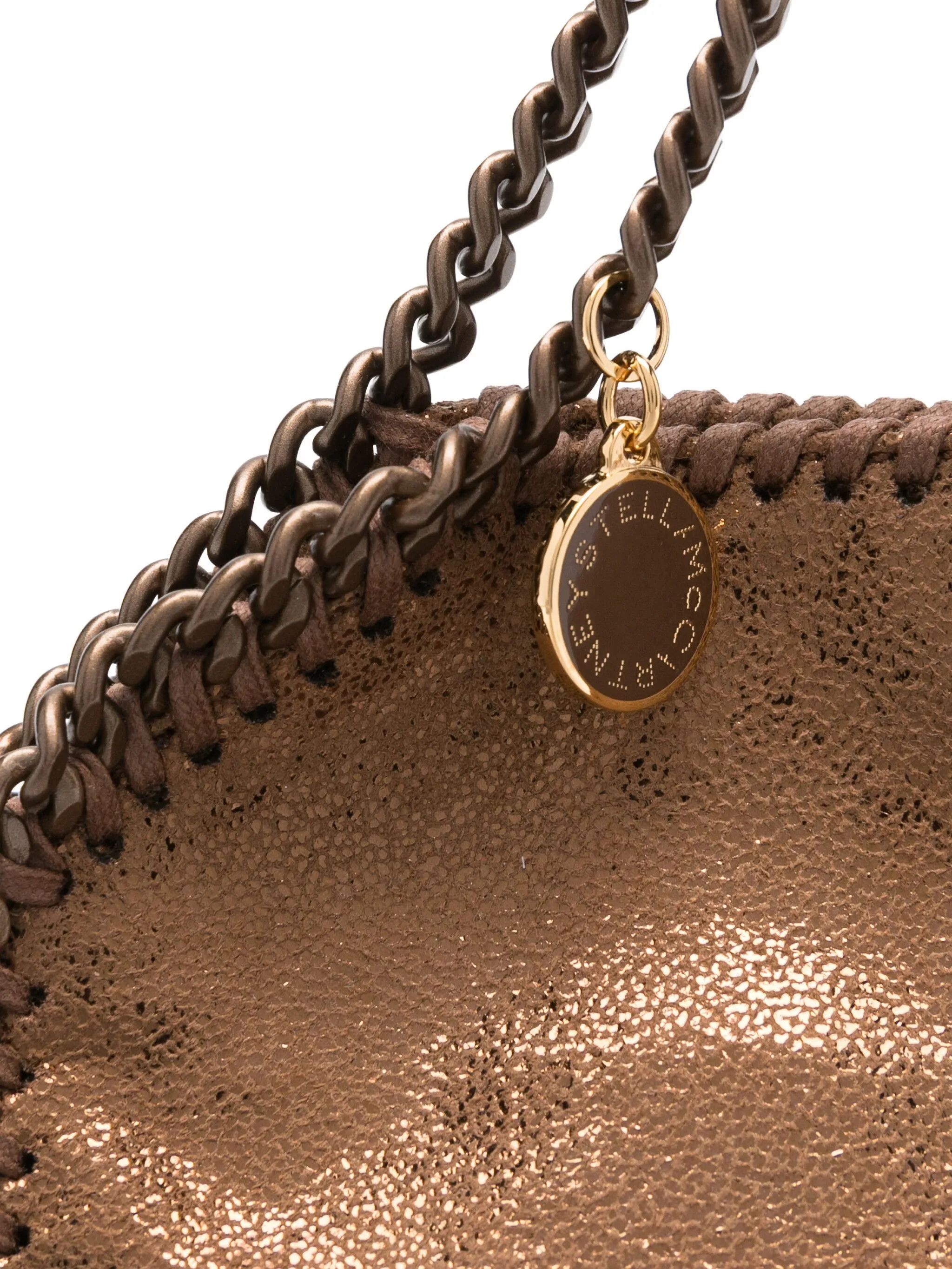 Stella McCartney os11x1225 Size: OS / Chain-Trim Tote Bag in Brown Size ONE SIZE - 4 Thumbnail