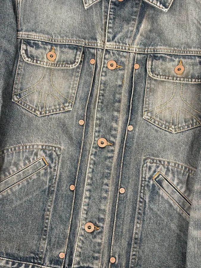 Moschino 1990s Moschino Faded Blue Grey Denim Jacket Size US L / EU 52-54 / 3 - 9 Thumbnail