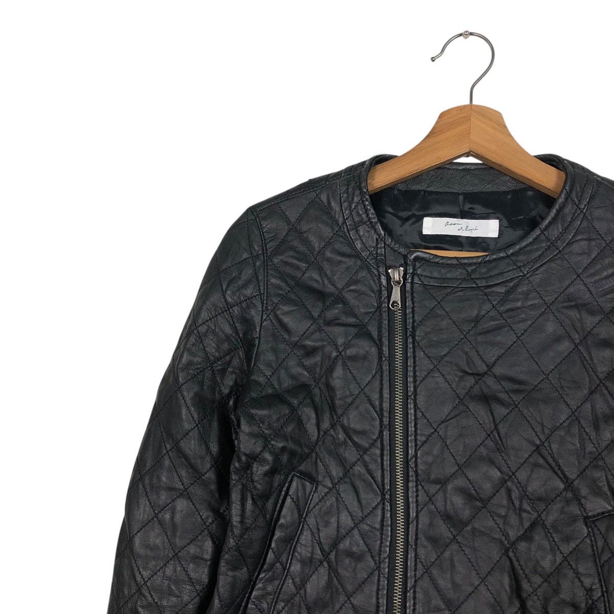 ADAM ET ROPE 📌Cropped Biker Leather Jacket Adam Et Rope Issey Miyake Size US M / EU 48-50 / 2 - 8 Thumbnail