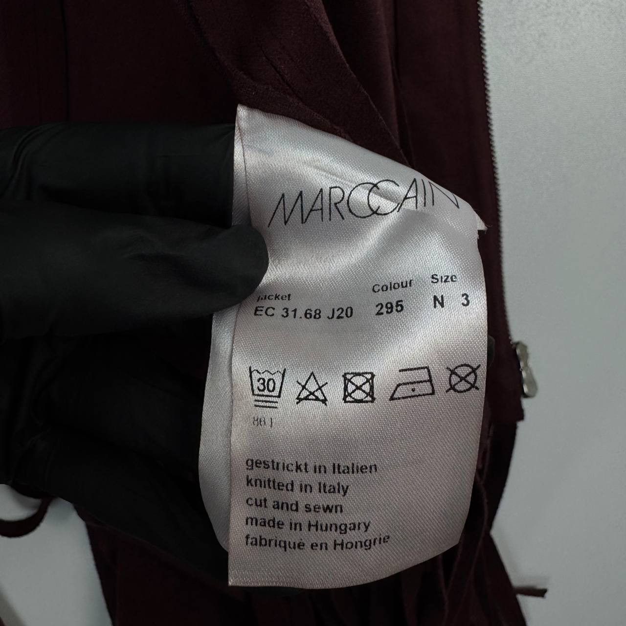Other Marc Cain Suede Fringe Jacket Burgundy Zip Women Size M Size M / US 6-8 / IT 42-44 - 6 Thumbnail