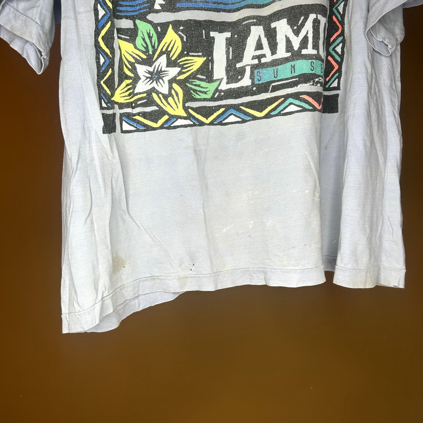 Vintage Vintage 90s Lamu Sunset T-Shirt Size US L / EU 52-54 / 3 - 4 Thumbnail