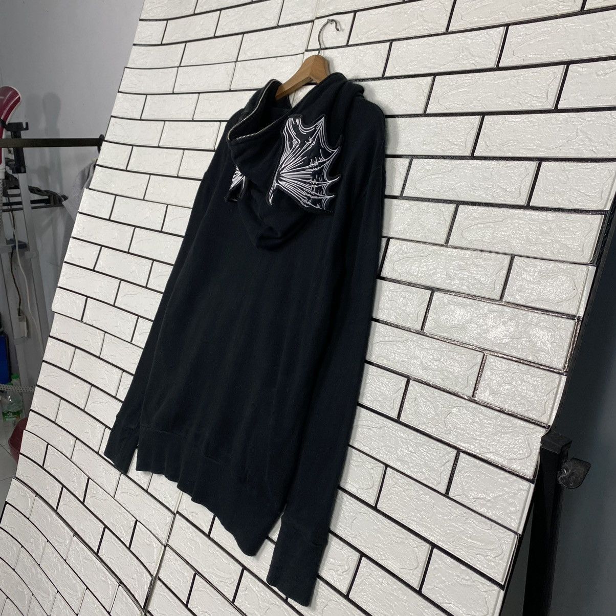 Hysteric Glamour 🔥HOODIE ZIPPER SWEATER GLAD NEWS SKELETON BONE BIG LOGO Size US M / EU 48-50 / 2 - 11 Thumbnail