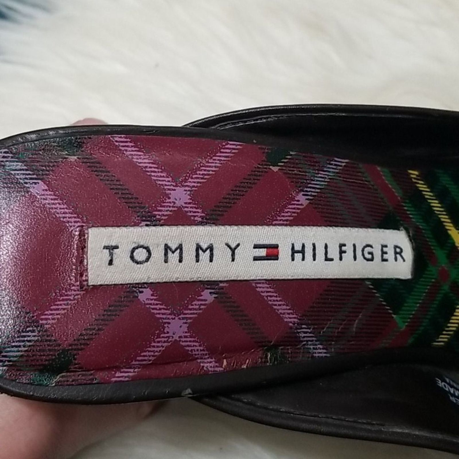 Tommy Hilfiger Vintage 90's Tommy Hilfiger Brown Heel Mules Size US 8 / IT 38 - 12 Thumbnail