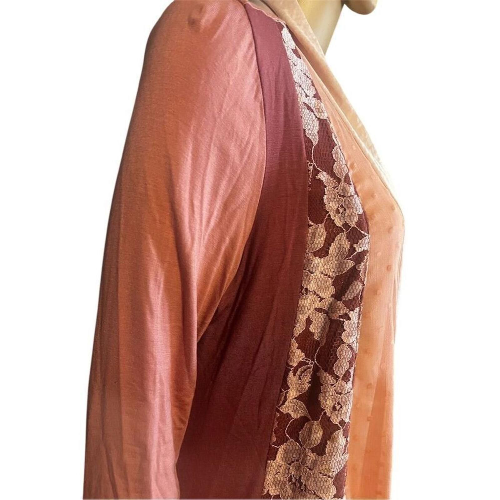 Other LOGO by Lori Goldstein Pink Lace Kimono Coatigan Size S Size S / US 4 / IT 40 - 4 Thumbnail