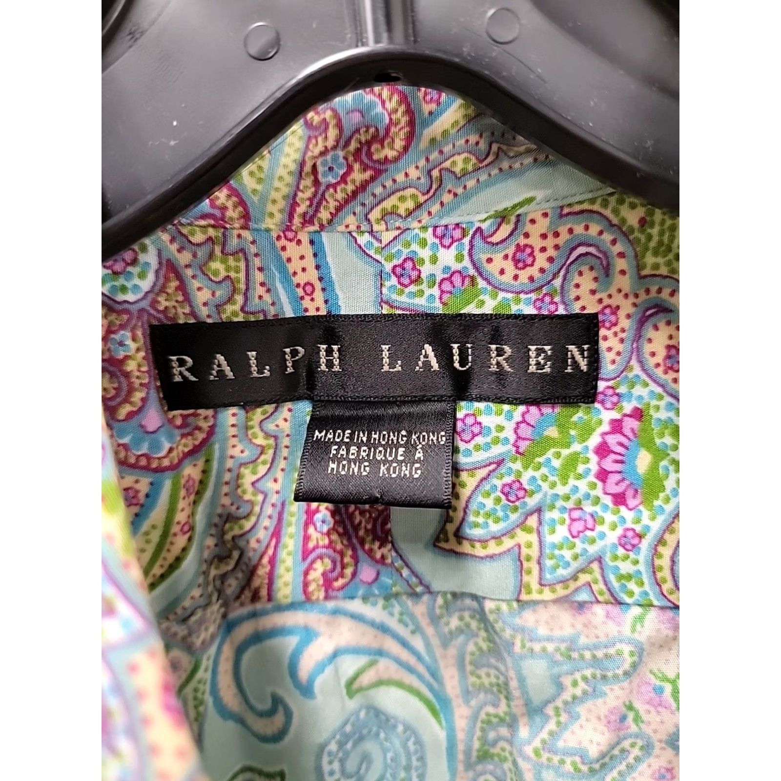Ralph Lauren VINTAGE Ralph Lauren Shirt Womens 10 Black Label Women ALL OVER Paisley Button Size Size L / US 10 / IT 46 - 2 Thumbnail