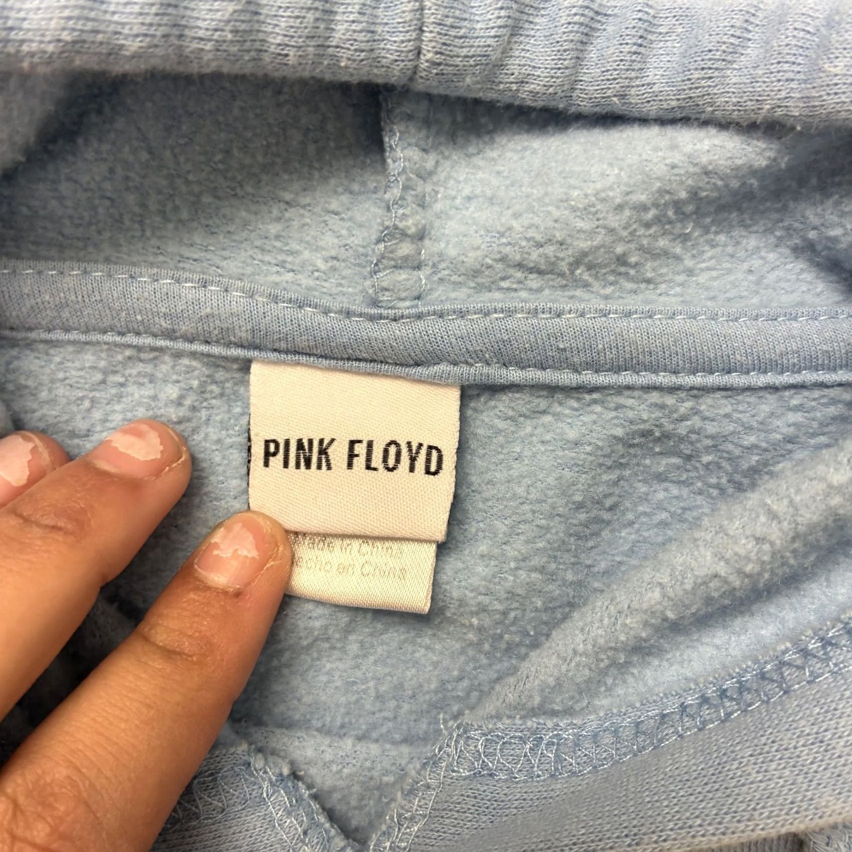 Vintage Pink Floyd Hoodie Mens XL Blue Fleece Dark Side Of The Moon Graphic Pullover Size US XL / EU 56 / 4 - 3 Thumbnail