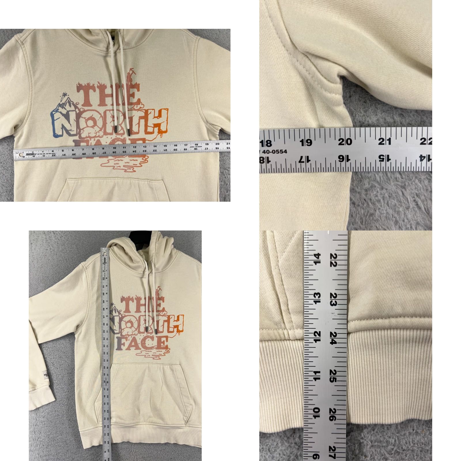 The North Face The North Face Hoodie Mens Small Beige Logo Pullover Pocket Cotton Classic Size US S / EU 44-46 / 1 - 8 Thumbnail